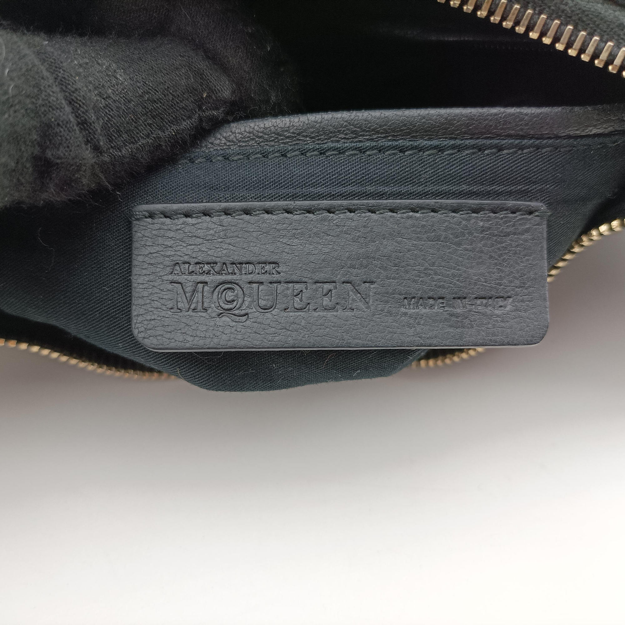 Pre-owned Alexander McQueen De Manta Black Calfskin   clutchbag | stylenewstar