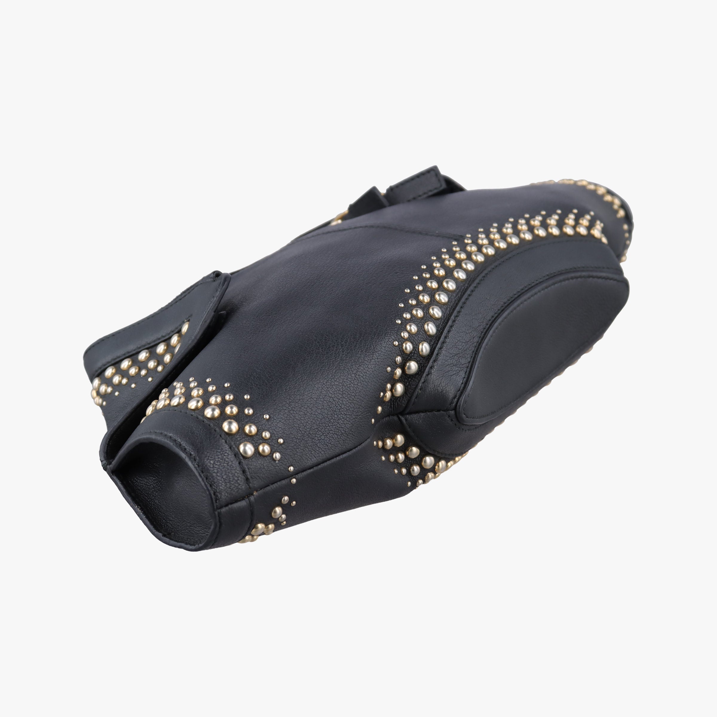 Pre-owned Alexander McQueen De Manta Black Calfskin   clutchbag | stylenewstar