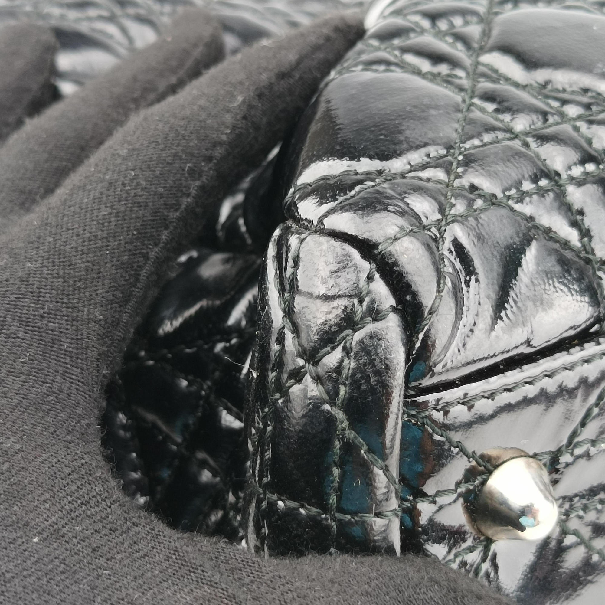 Pre-owned Christian Dior Dior Soft Black Patent Leather  shoulderbag | stylenewstar