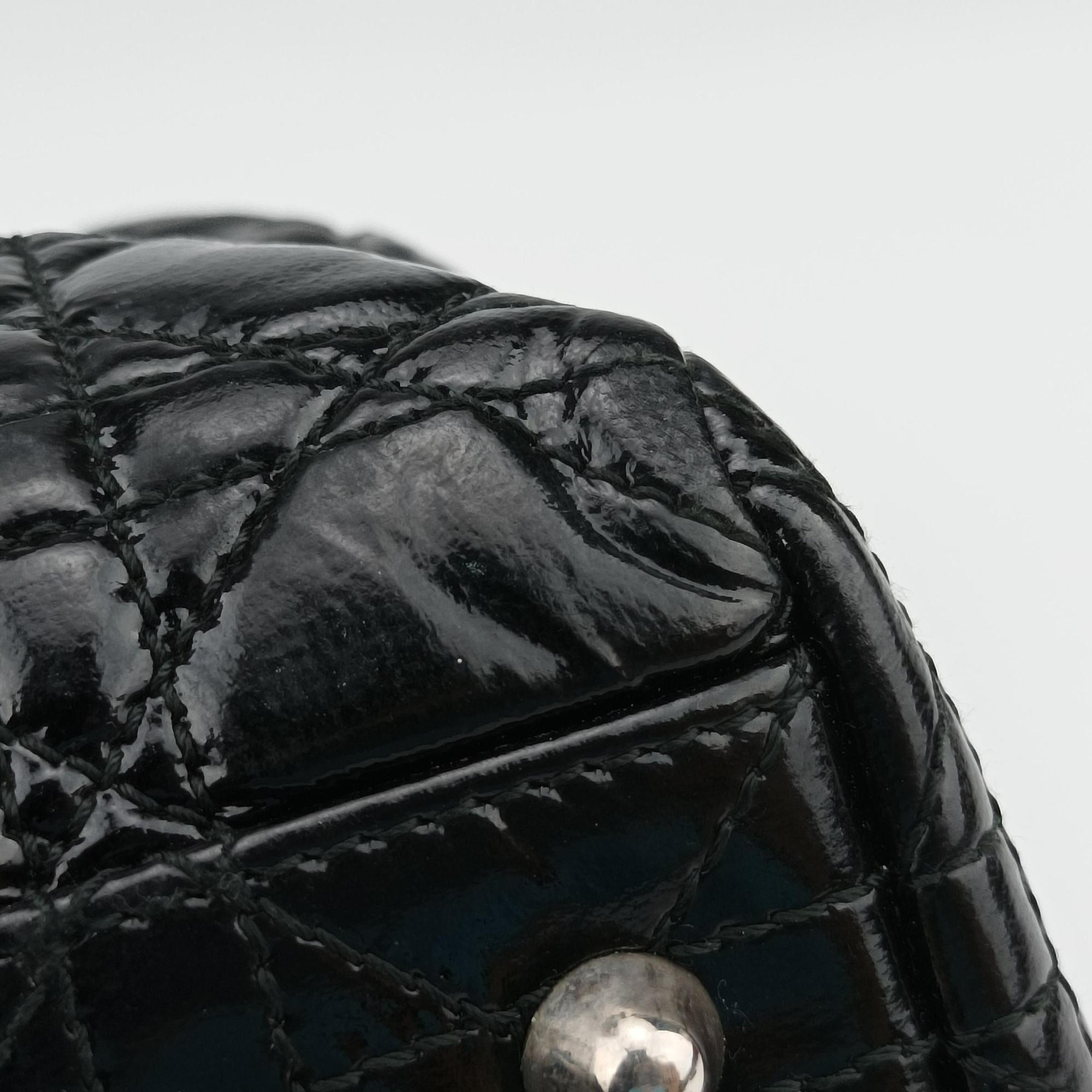Pre-owned Christian Dior Dior Soft Black Patent Leather  shoulderbag | stylenewstar