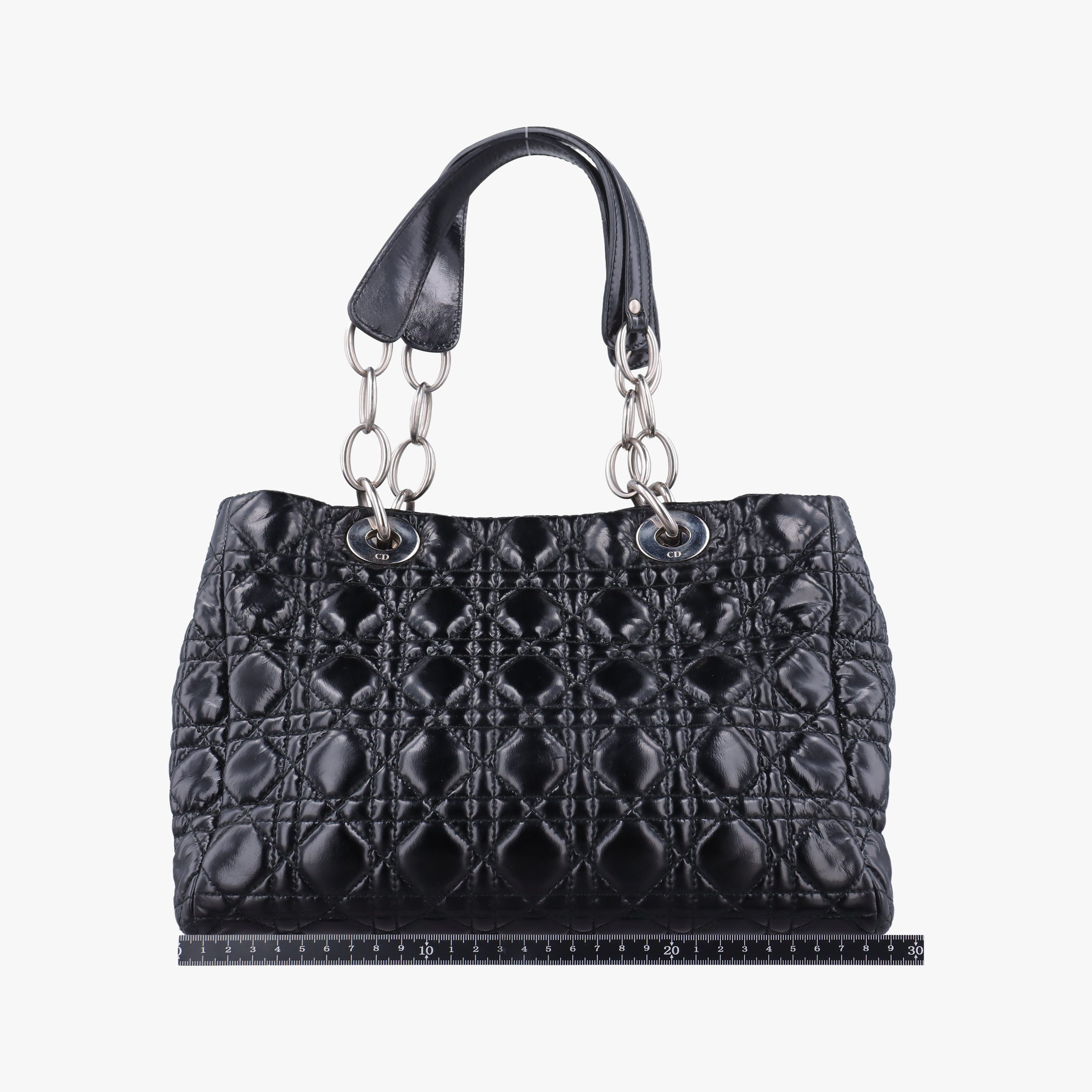 Pre-owned Christian Dior Dior Soft Black Patent Leather  shoulderbag | stylenewstar