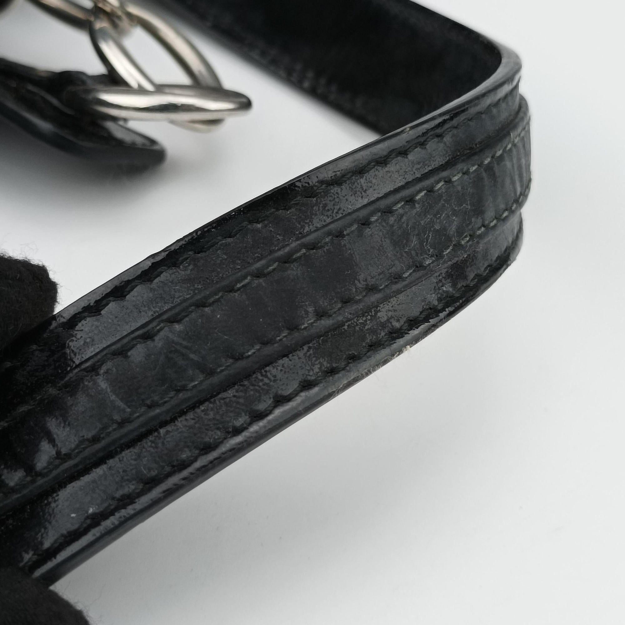 Pre-owned Christian Dior Dior Soft Black Patent Leather  shoulderbag | stylenewstar