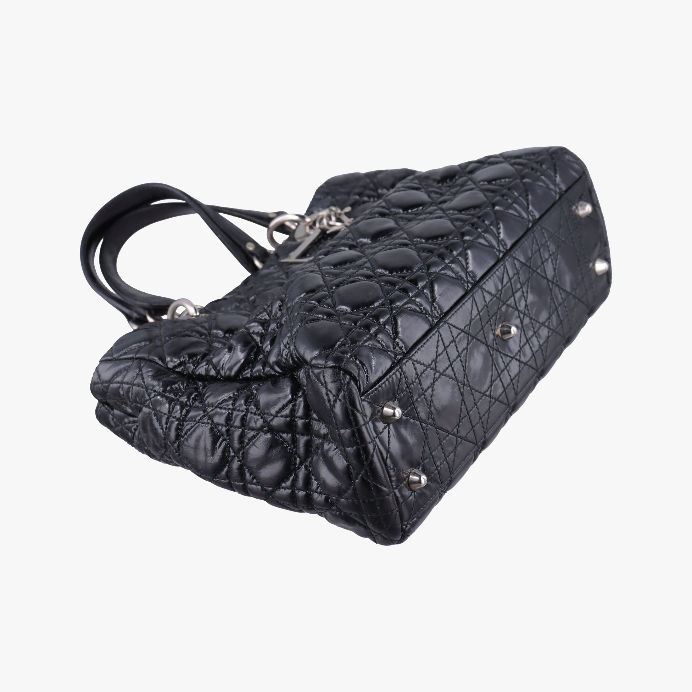 Pre-owned Christian Dior Dior Soft Black Patent Leather  shoulderbag | stylenewstar