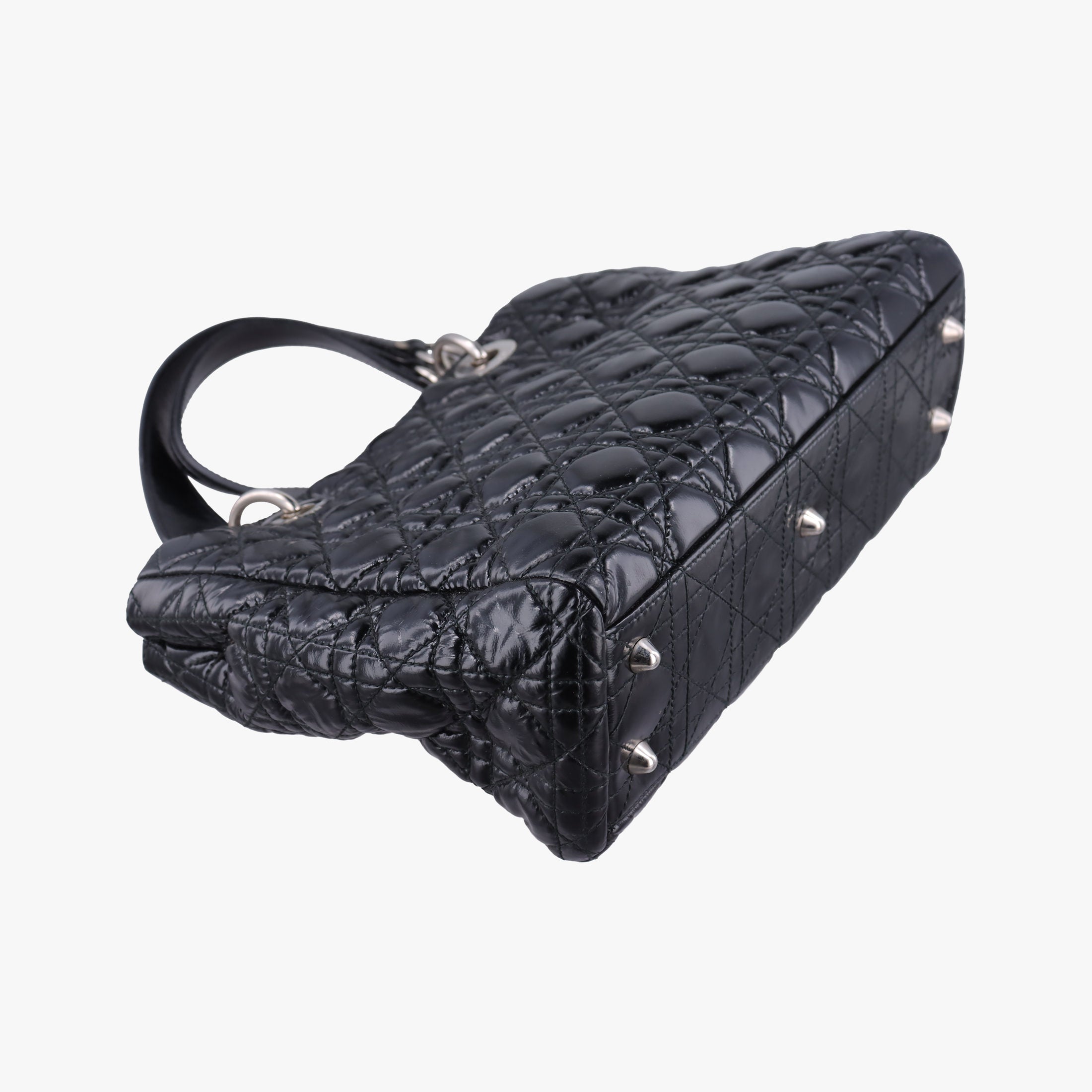 Pre-owned Christian Dior Dior Soft Black Patent Leather  shoulderbag | stylenewstar