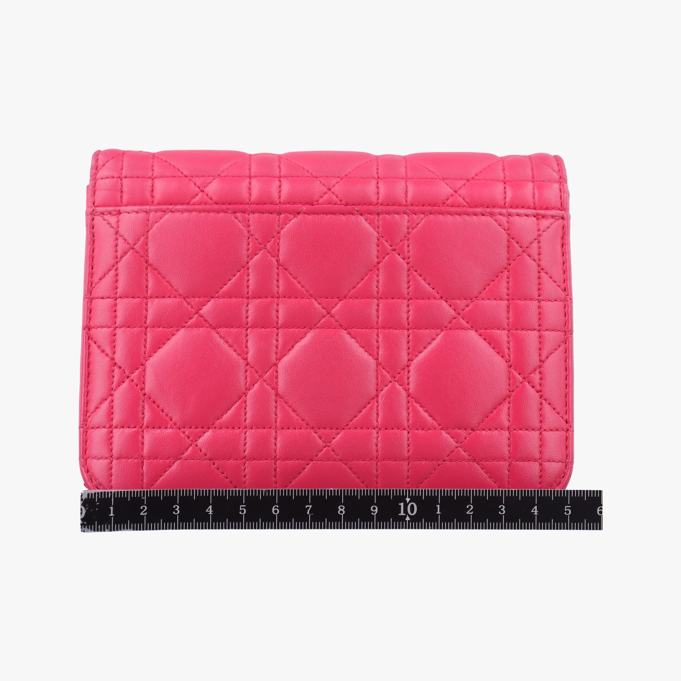 Pre-owned Christian Dior Cannage New Lock Rose lambskin  shoulderbag | stylenewstar