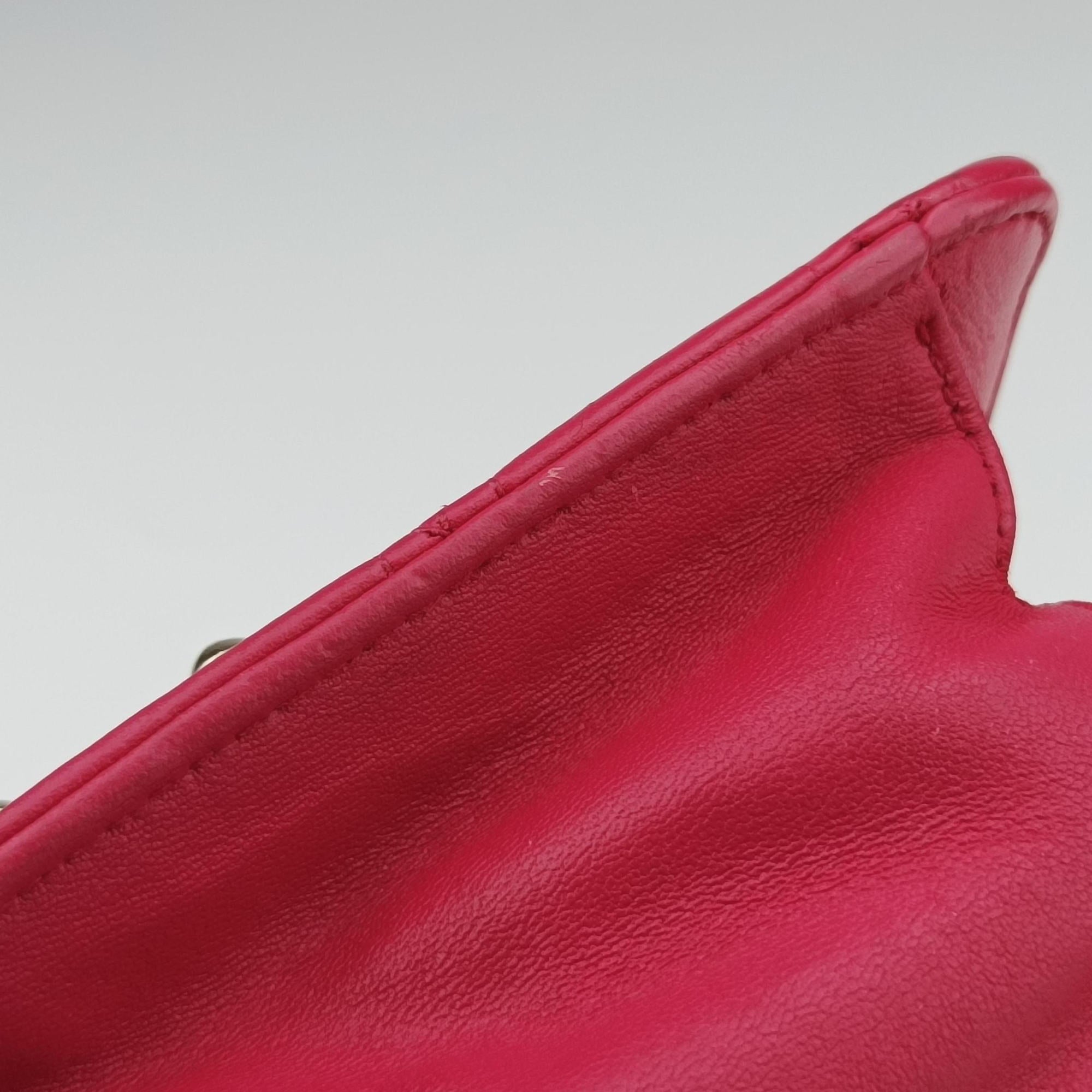 Pre-owned Christian Dior Cannage New Lock Rose lambskin  shoulderbag | stylenewstar