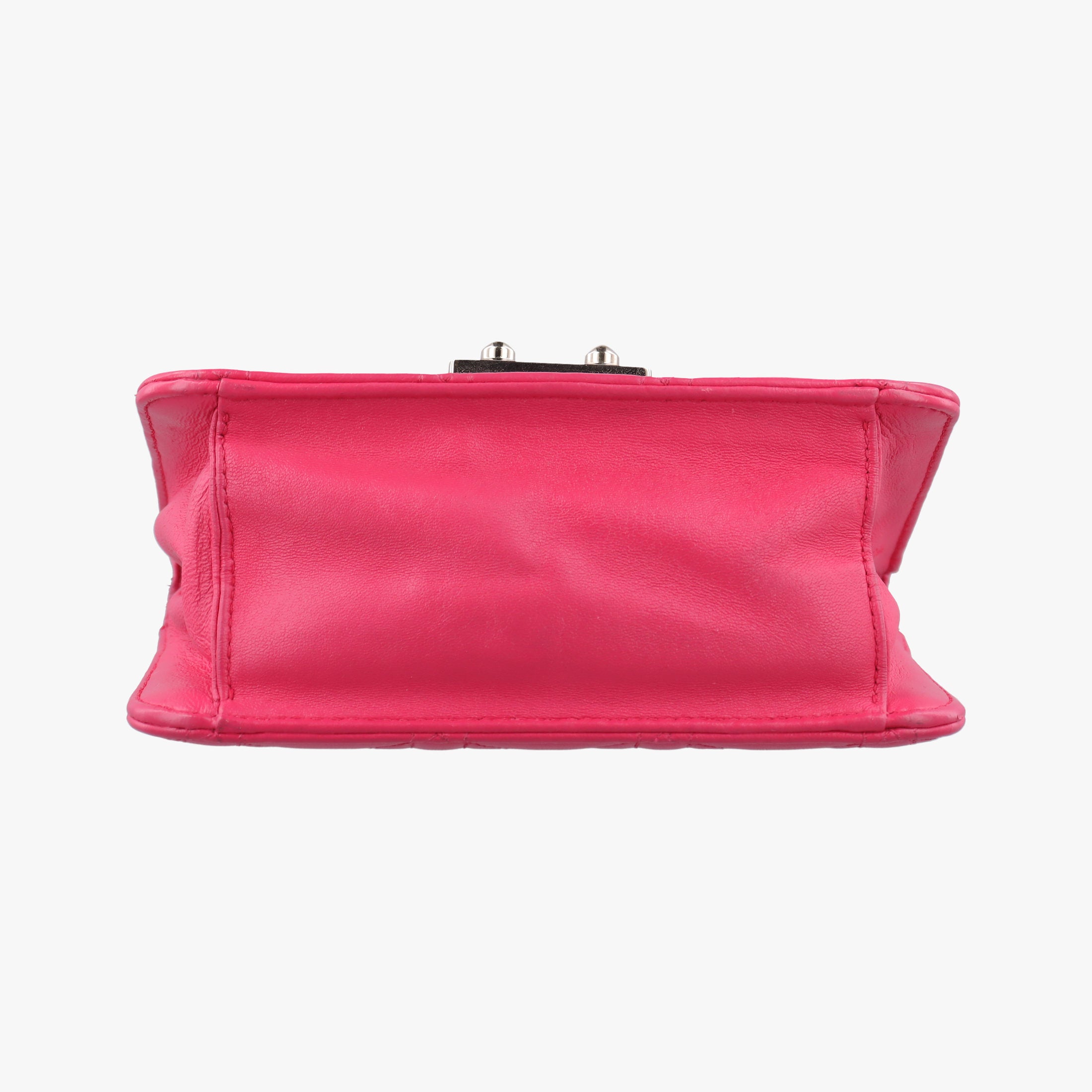 Pre-owned Christian Dior Cannage New Lock Rose lambskin  shoulderbag | stylenewstar