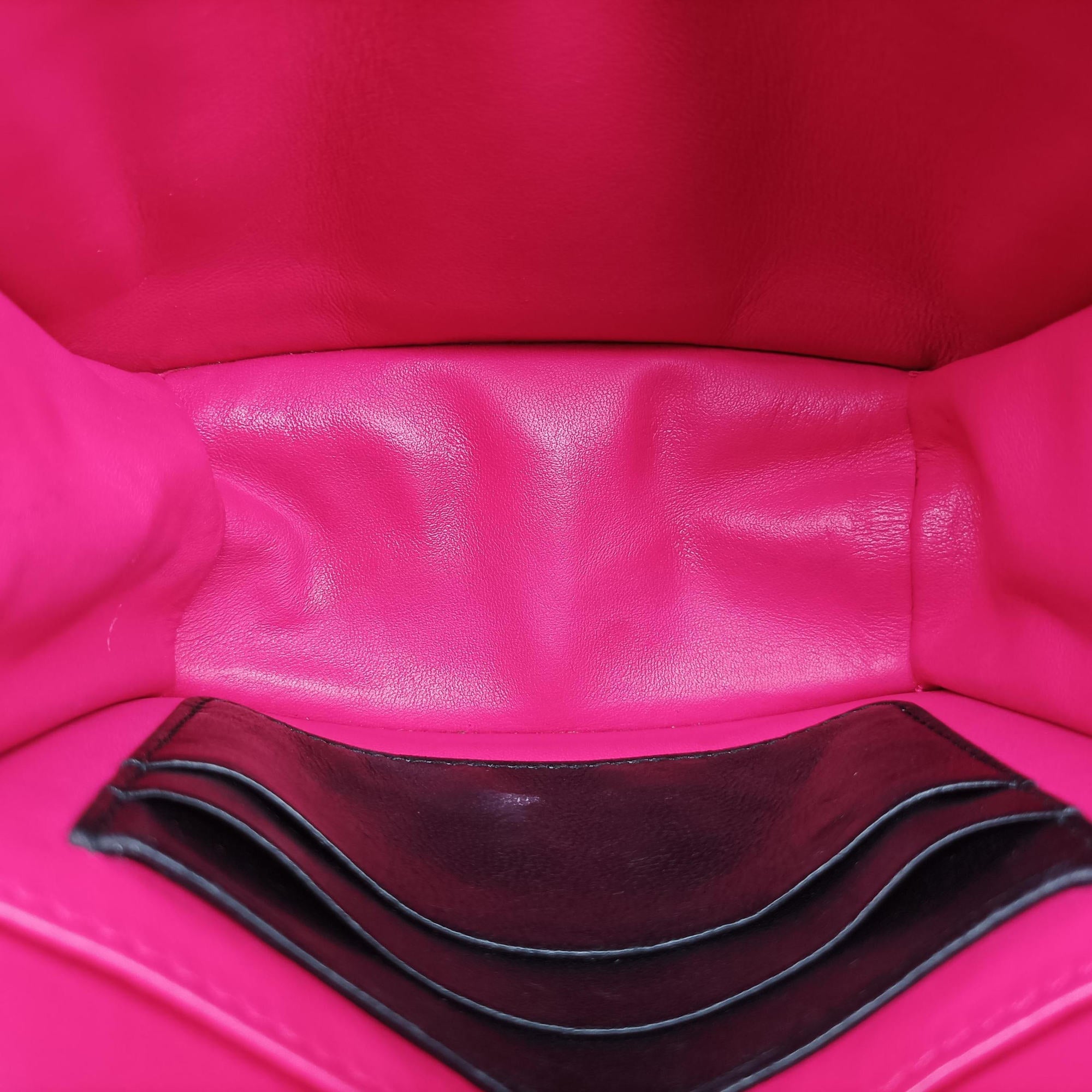 Pre-owned Christian Dior Cannage New Lock Rose lambskin  shoulderbag | stylenewstar