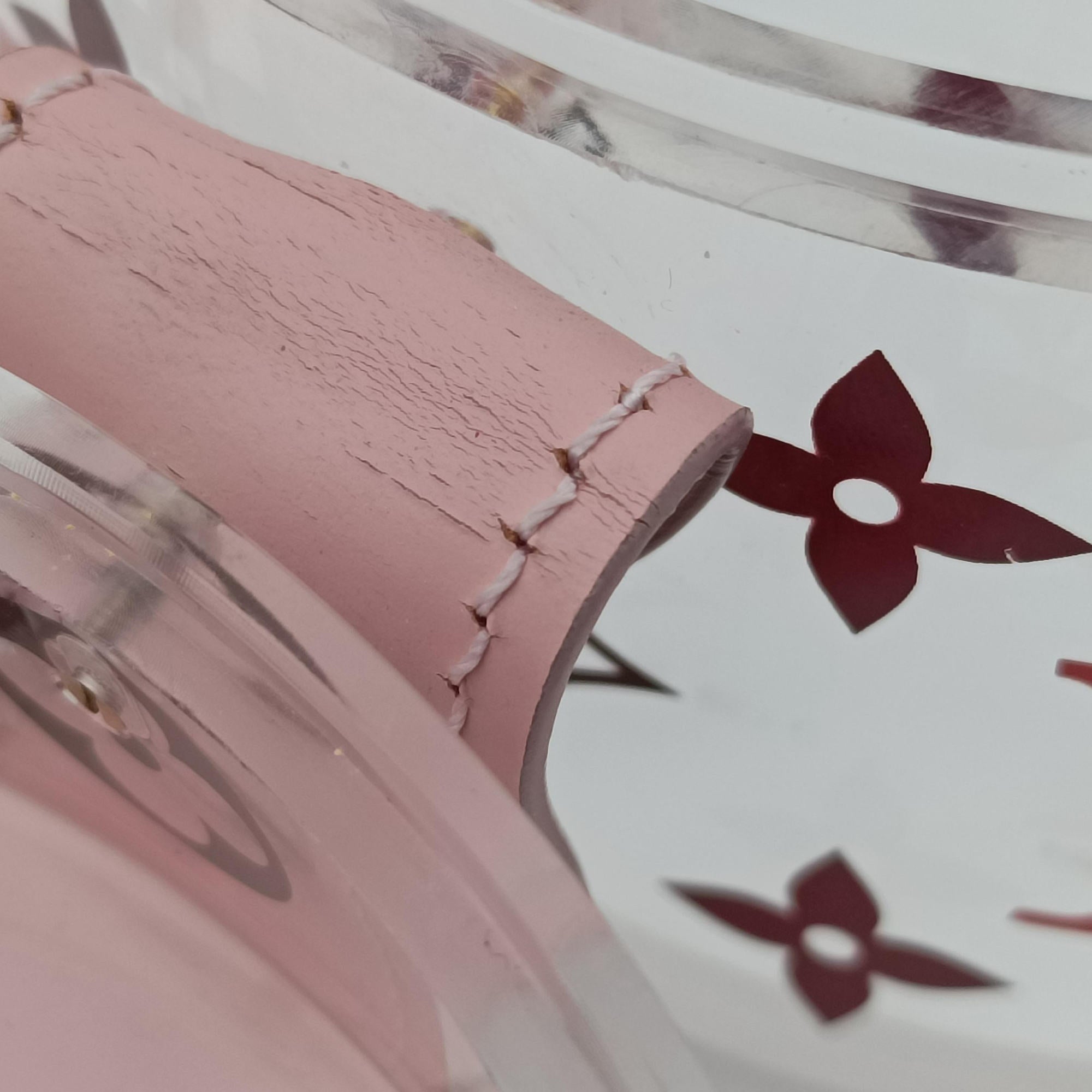 Pre-owned Louis Vuitton Boite Scott Trunk Jewelry Makeup Box Pink×multicolor Plexiglass GI0362 clutchbag | stylenewstar