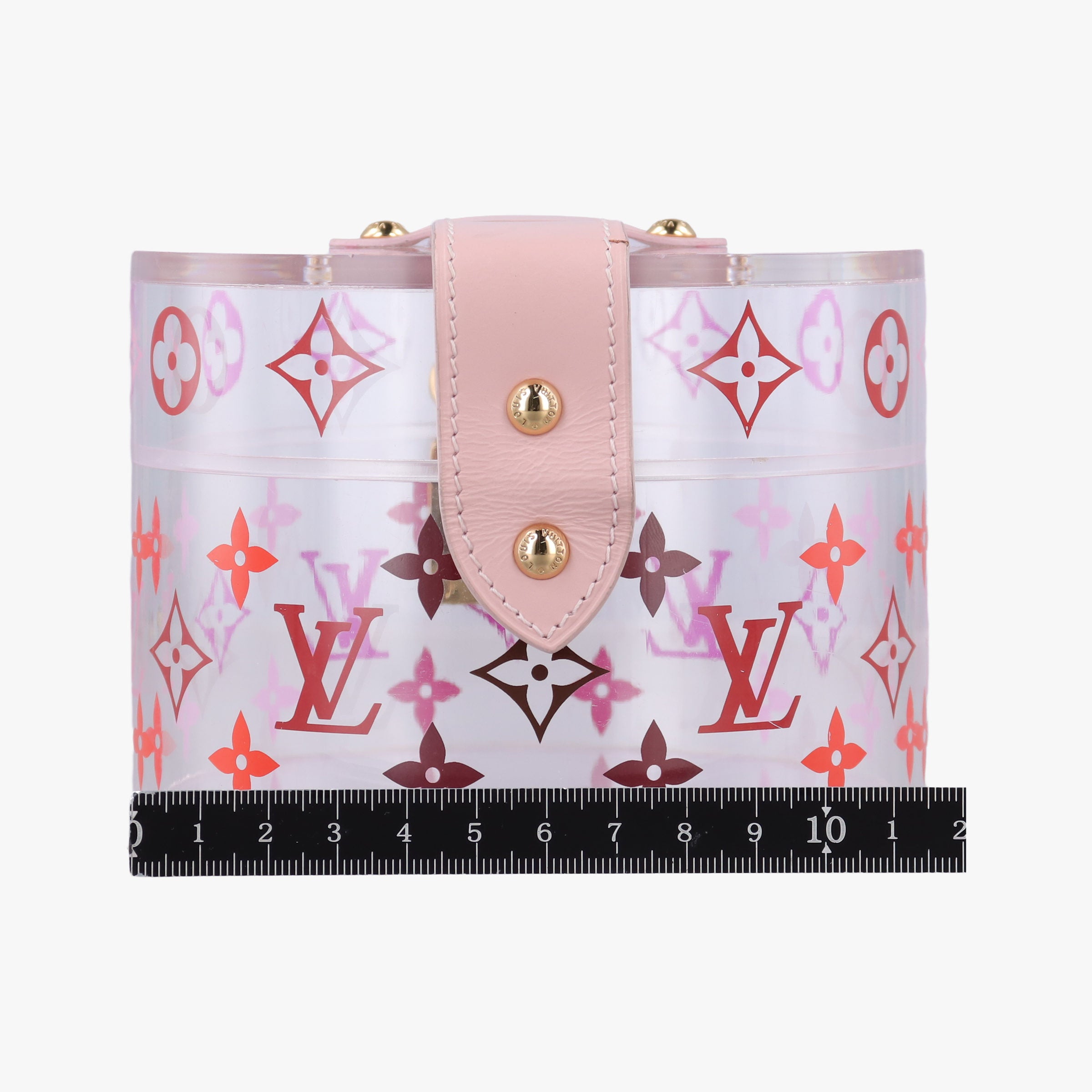 Pre-owned Louis Vuitton Boite Scott Trunk Jewelry Makeup Box Pink×multicolor Plexiglass GI0362 clutchbag | stylenewstar