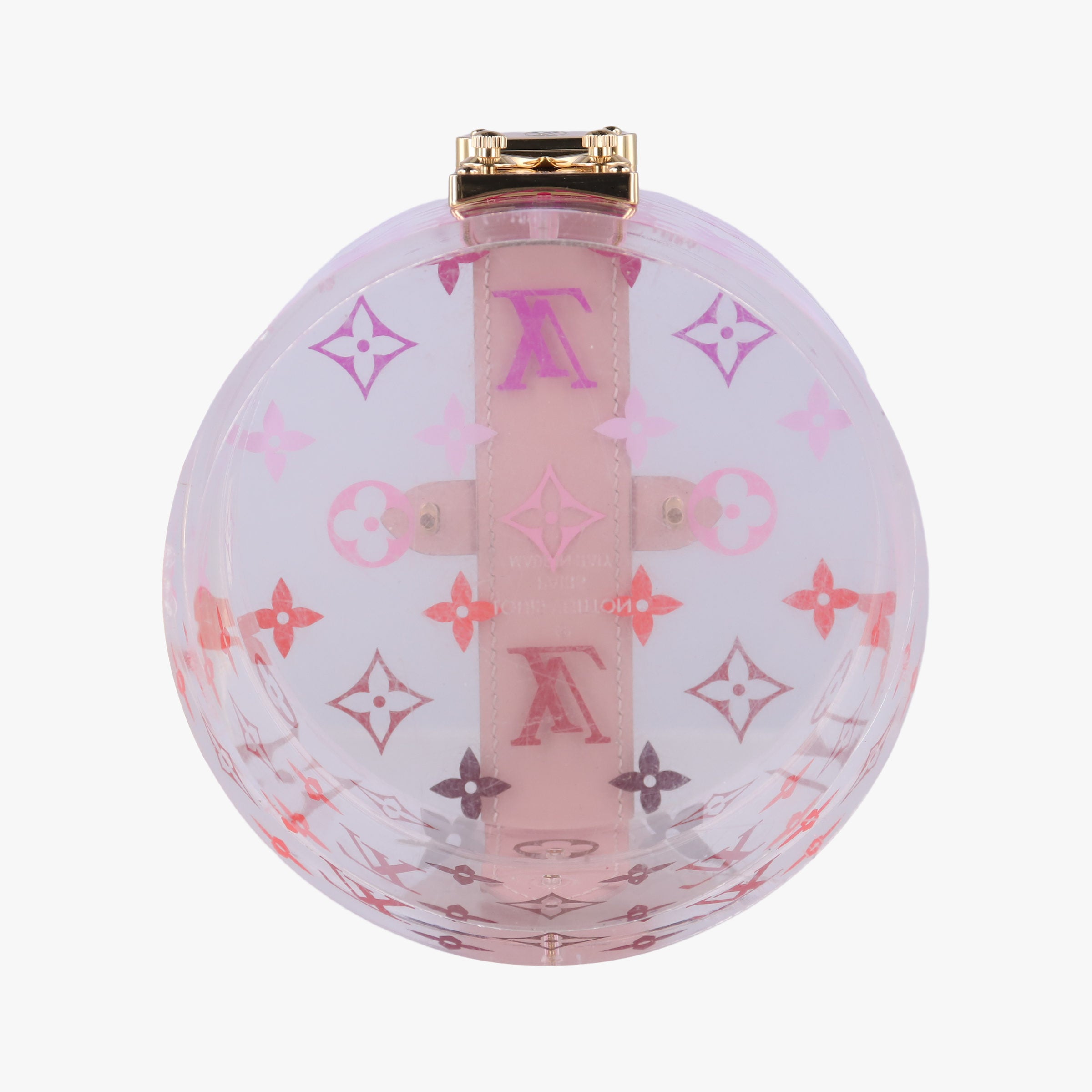 Pre-owned Louis Vuitton Boite Scott Trunk Jewelry Makeup Box Pink×multicolor Plexiglass GI0362 clutchbag | stylenewstar