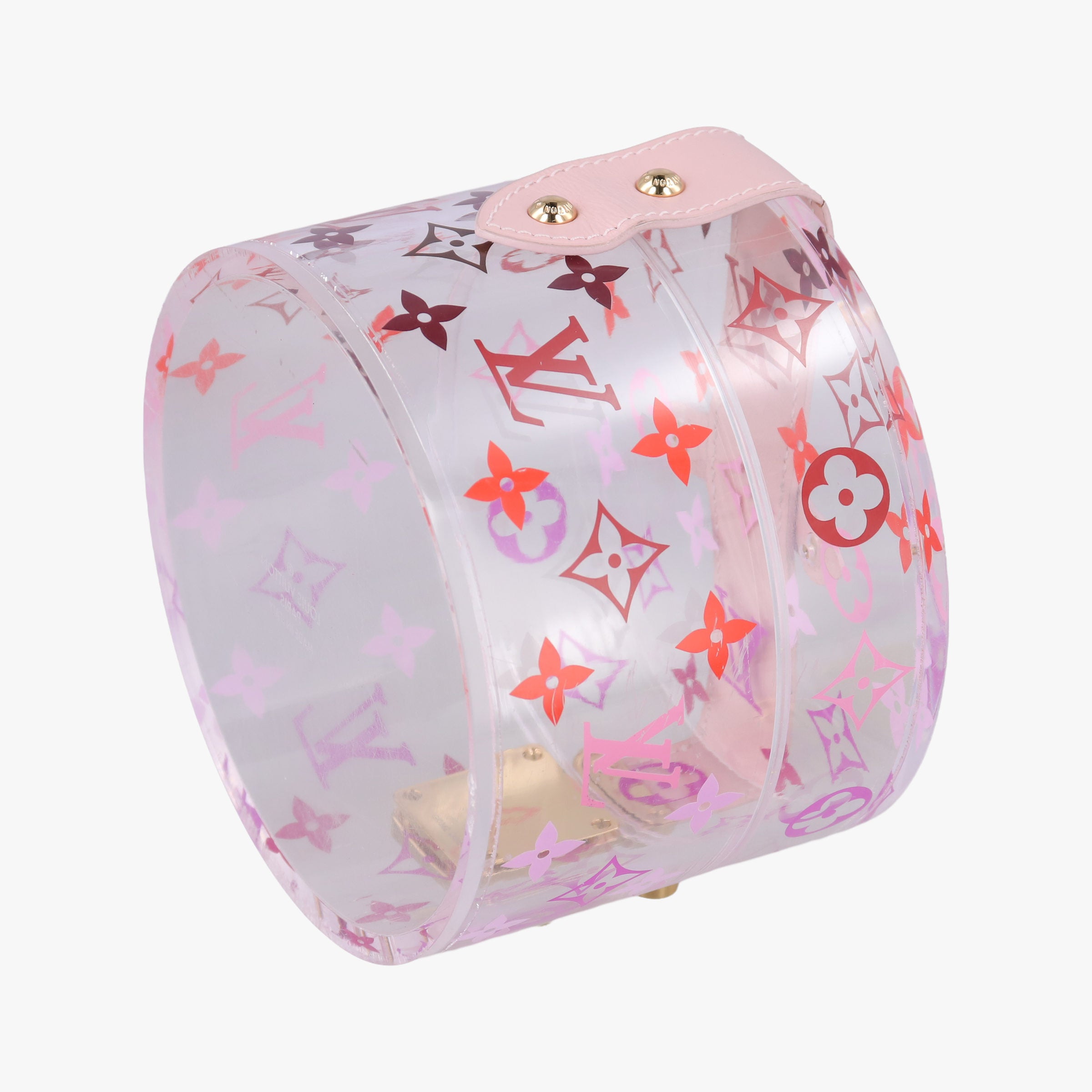 Pre-owned Louis Vuitton Boite Scott Trunk Jewelry Makeup Box Pink×multicolor Plexiglass GI0362 clutchbag | stylenewstar