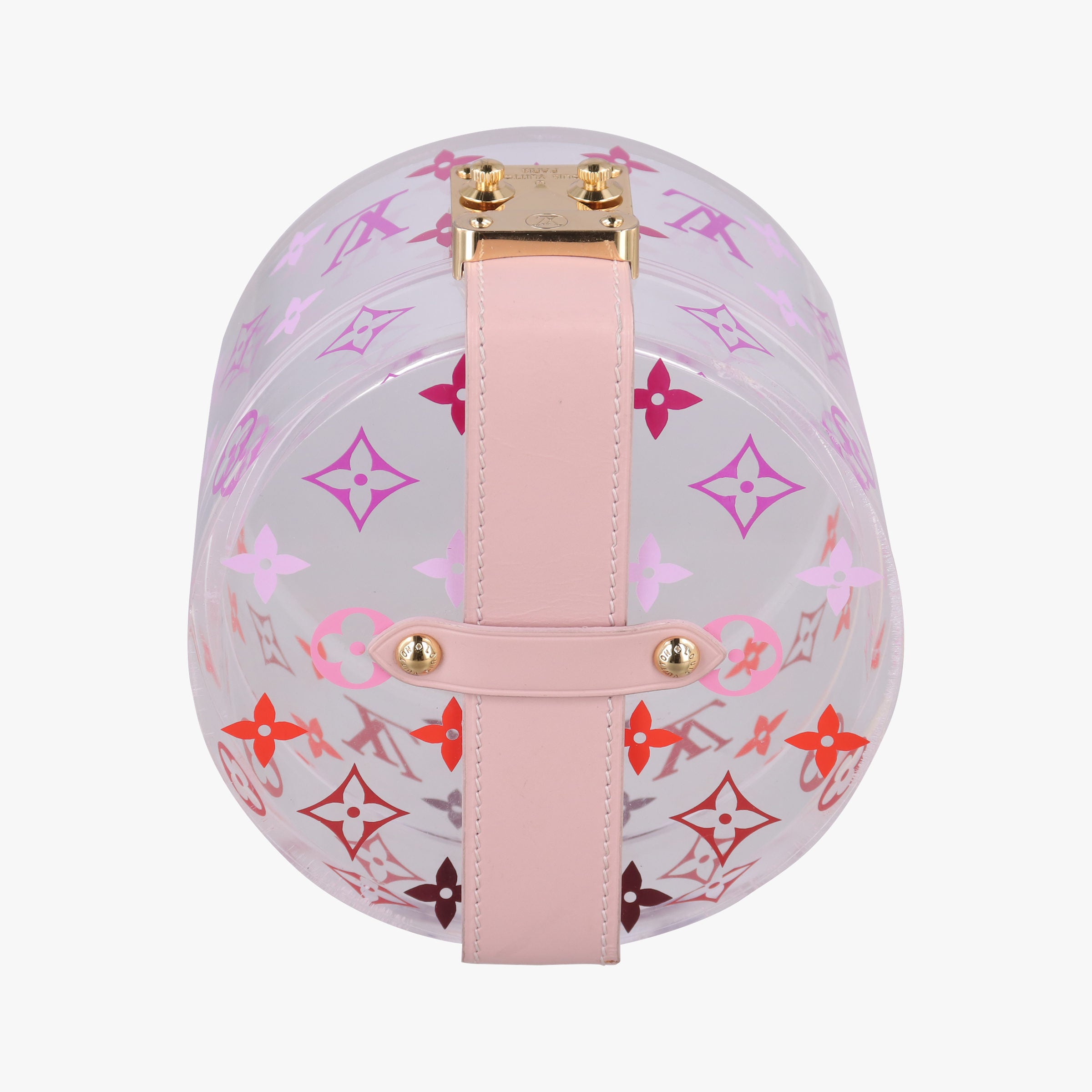 Pre-owned Louis Vuitton Boite Scott Trunk Jewelry Makeup Box Pink×multicolor Plexiglass GI0362 clutchbag | stylenewstar