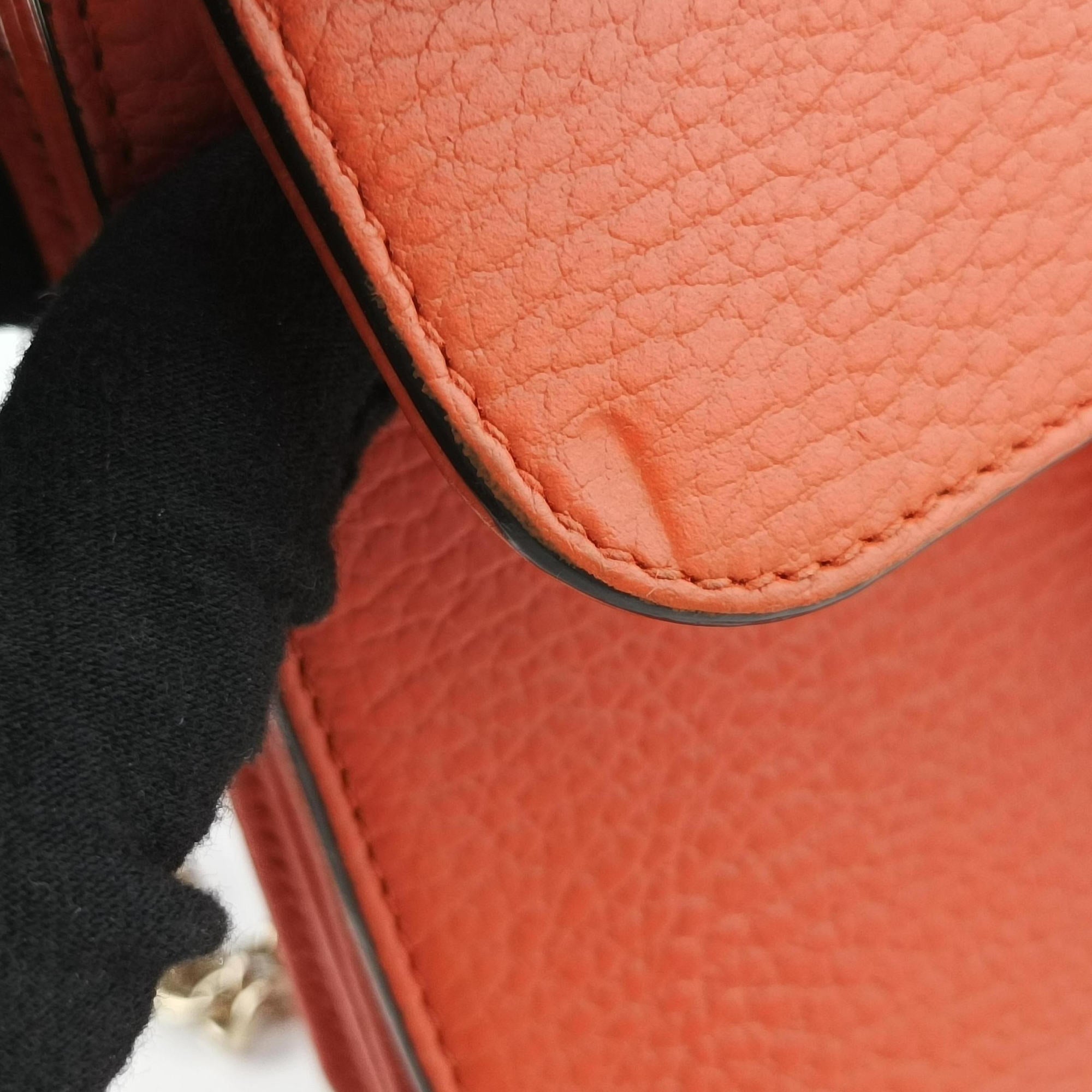 Pre-owned Gucci Interlocking G Orange Leather 510304 shoulderbag | stylenewstar