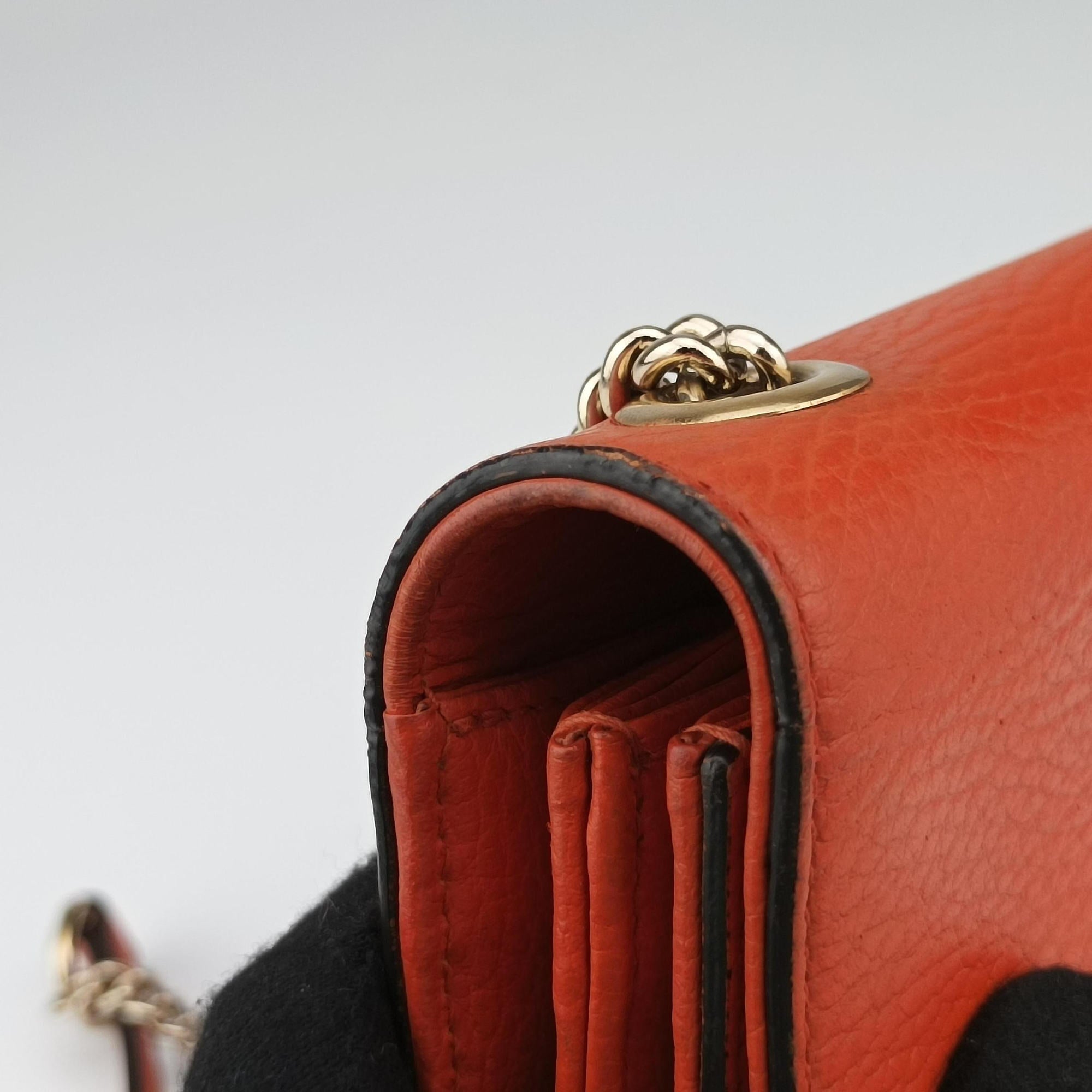 Pre-owned Gucci Interlocking G Orange Leather 510304 shoulderbag | stylenewstar