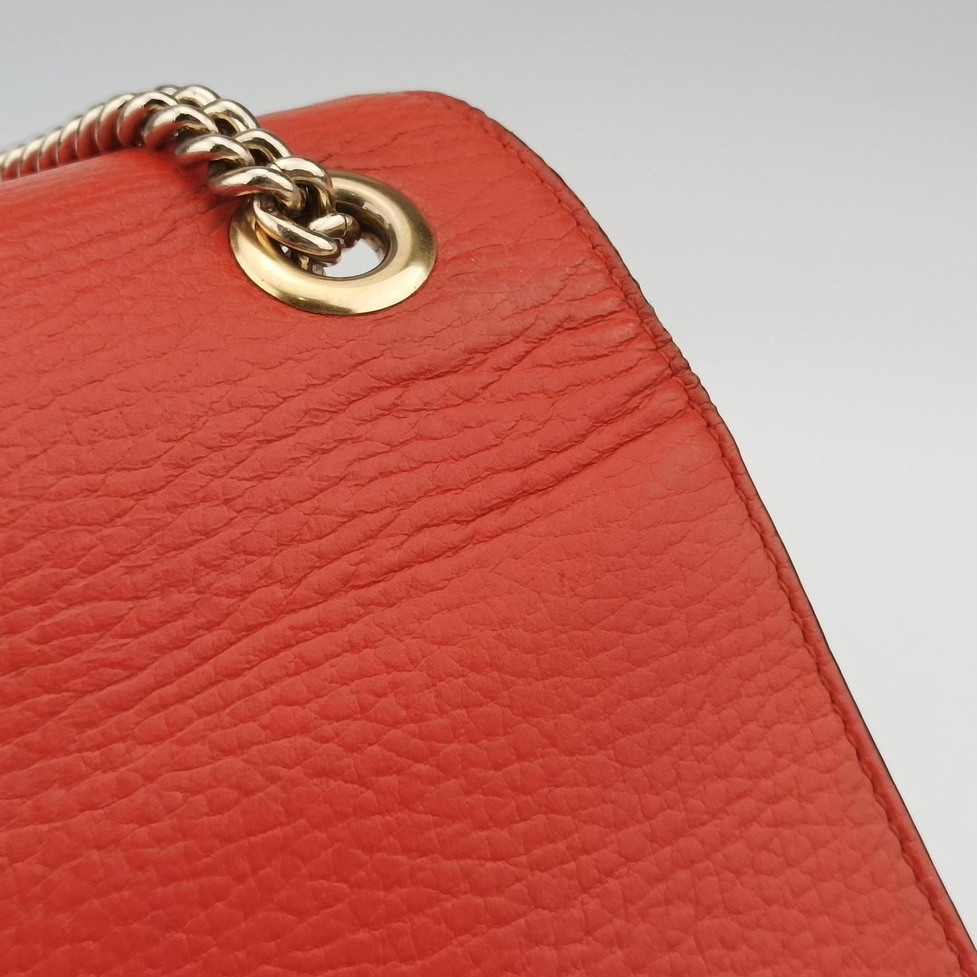 Pre-owned Gucci Interlocking G Orange Leather 510304 shoulderbag | stylenewstar