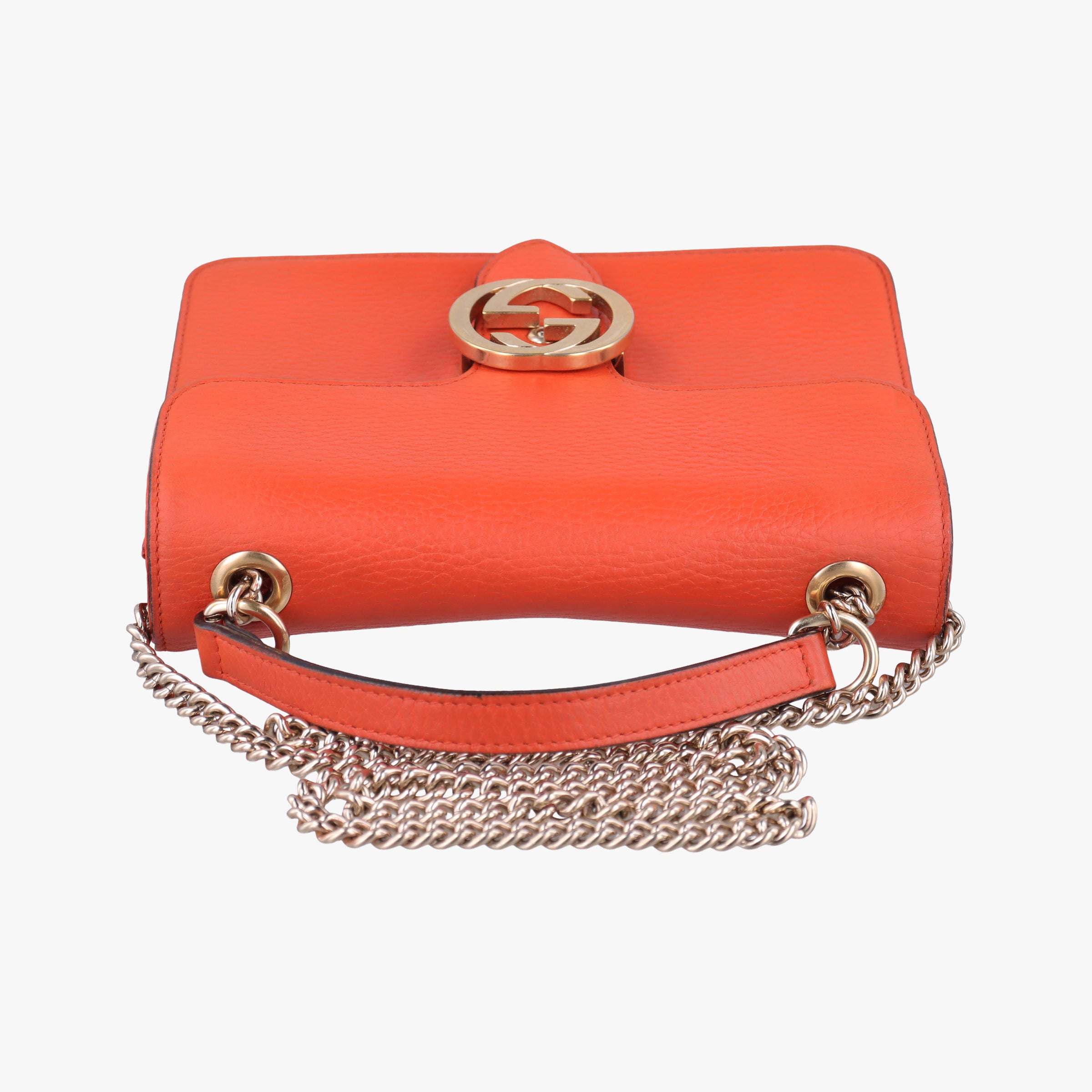 Pre-owned Gucci Interlocking G Orange Leather 510304 shoulderbag | stylenewstar