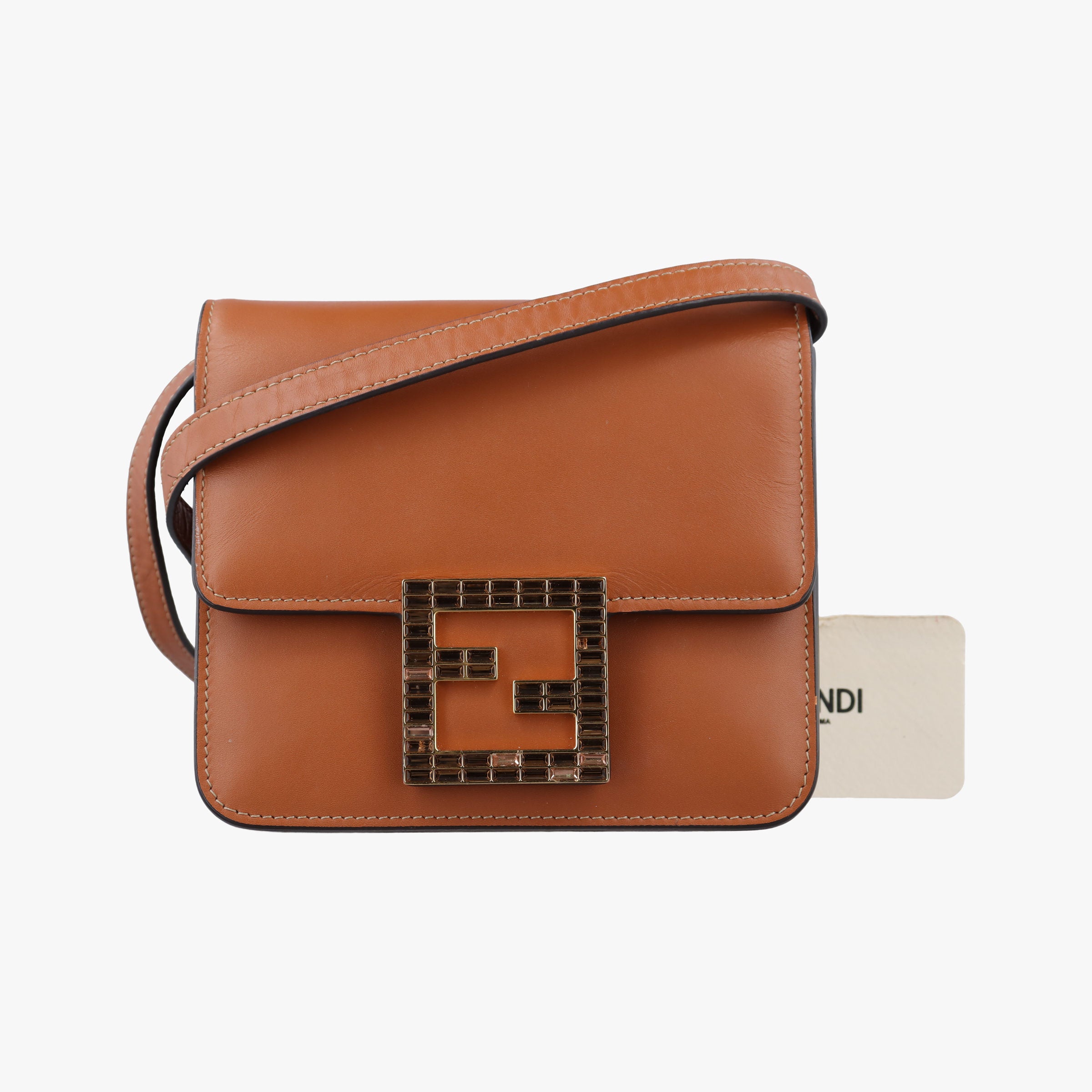 Vintage Fendi Fab Brown Leather 8BT317 shoulderbag | stylenewstar