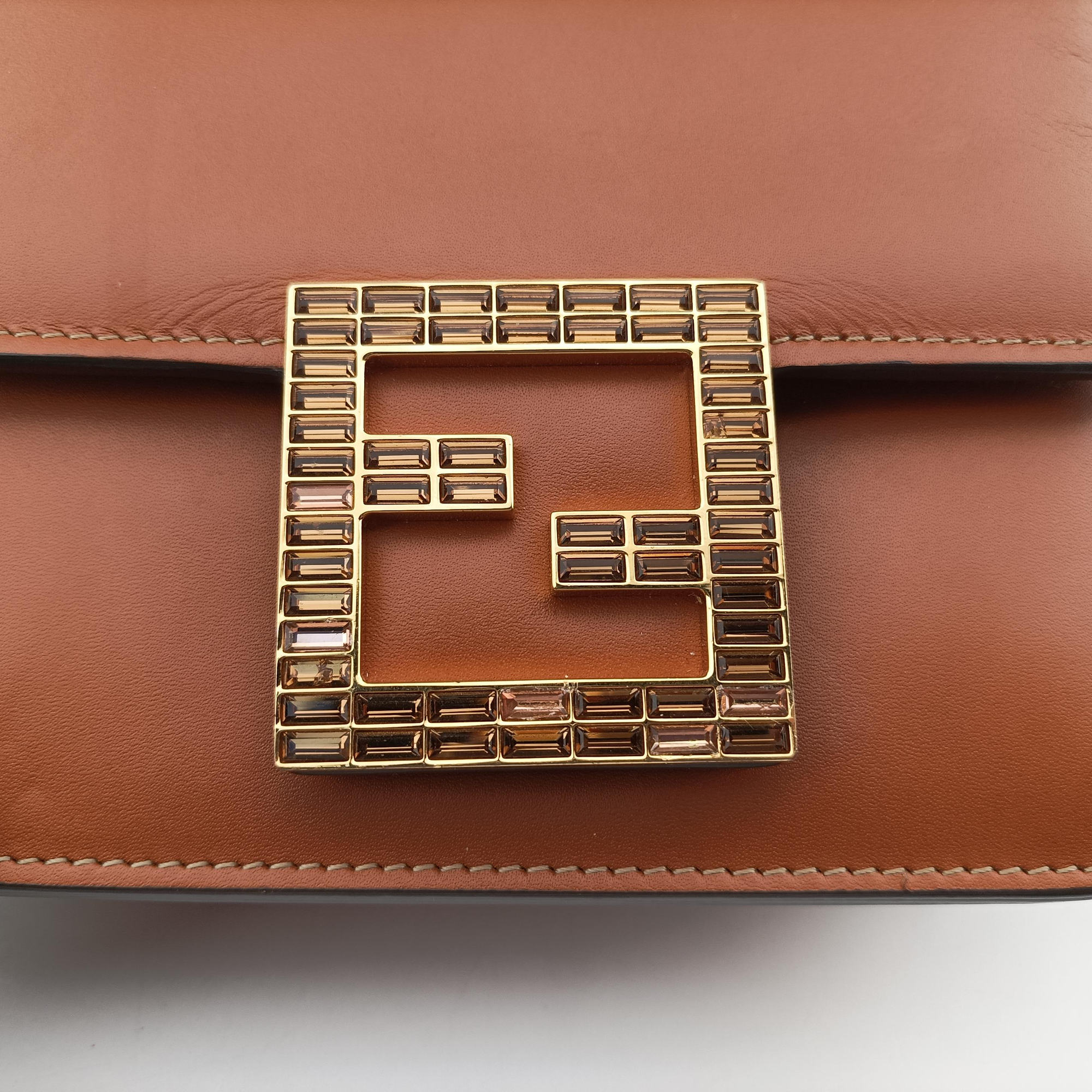 Vintage Fendi Fab Brown Leather 8BT317 shoulderbag | stylenewstar