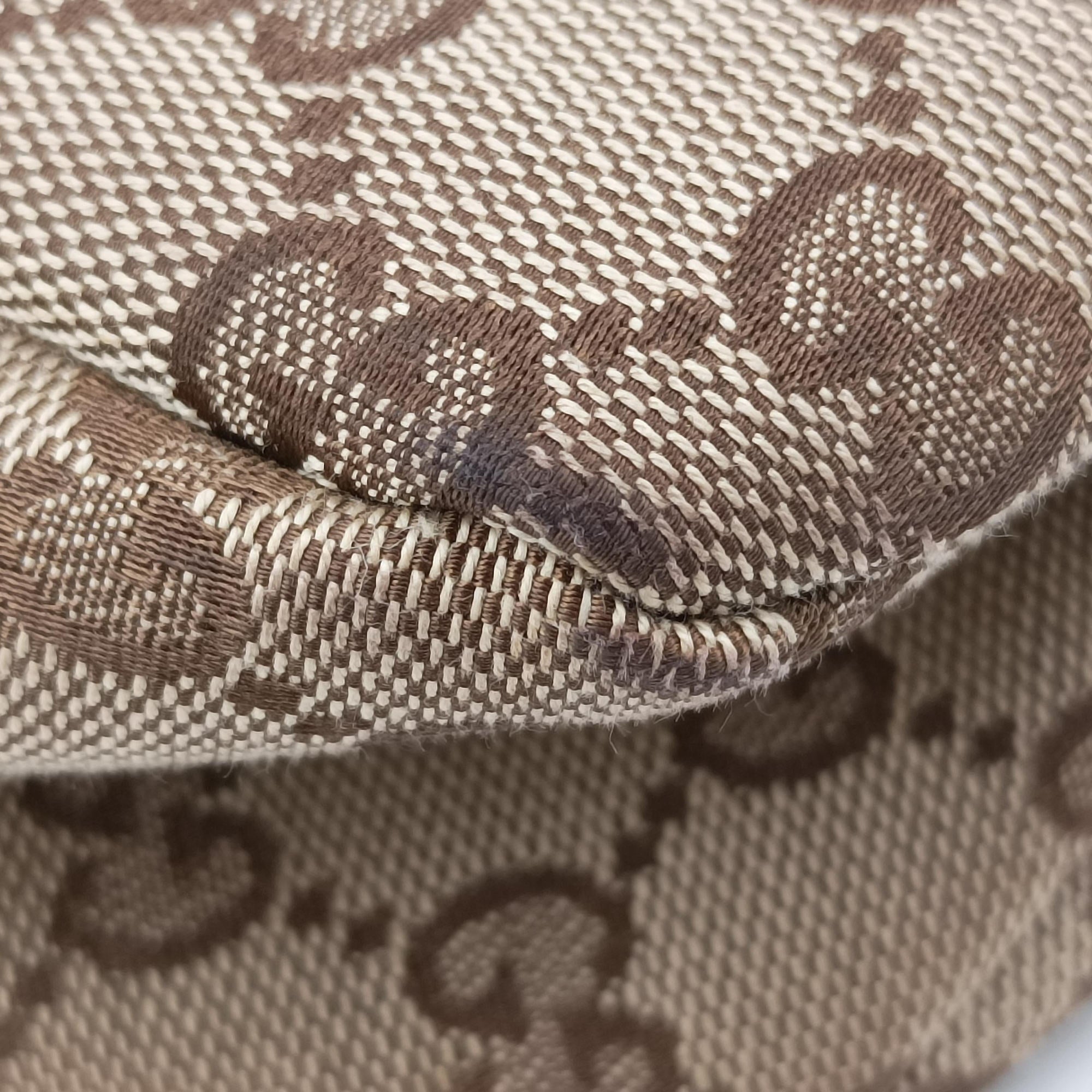 Pre-owned Gucci horsebit hobo Brown canvas 115867 handbag | stylenewstar