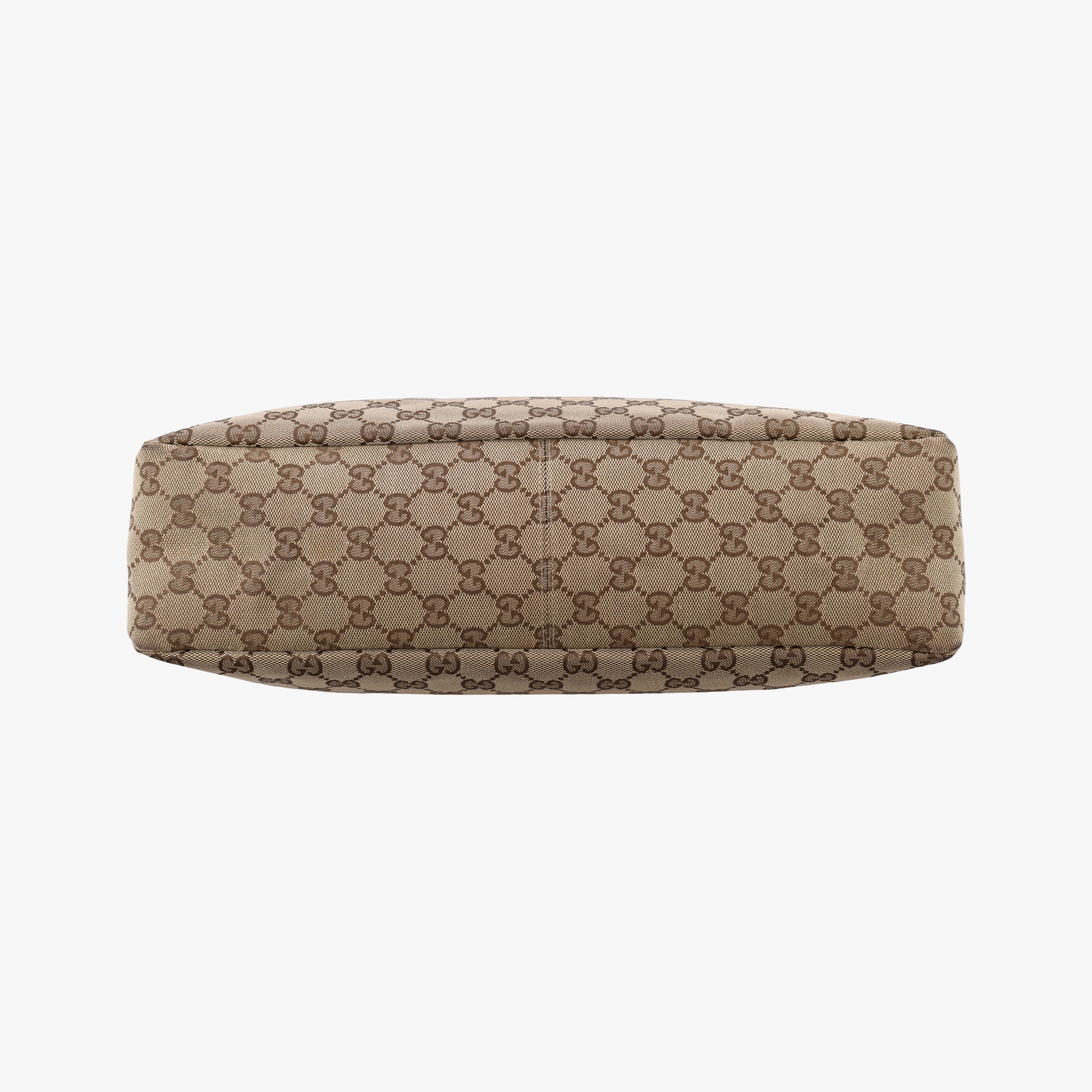 Pre-owned Gucci horsebit hobo Brown canvas 115867 handbag | stylenewstar