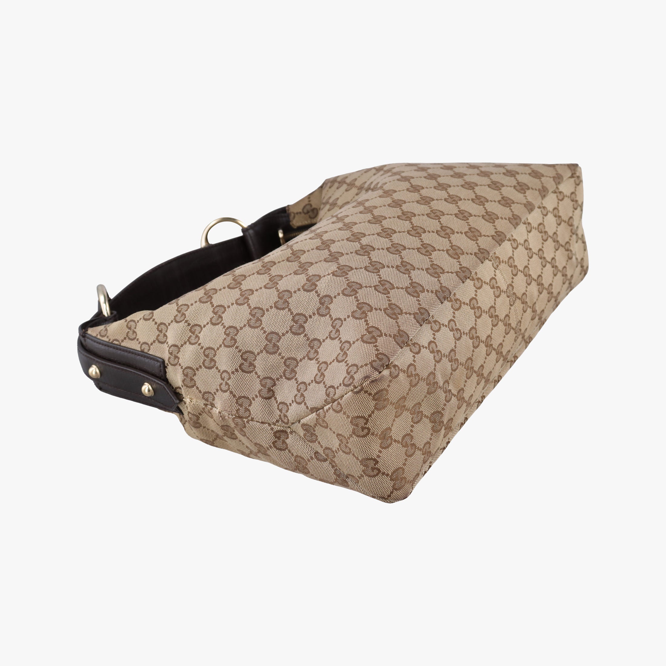 Pre-owned Gucci horsebit hobo Brown canvas 115867 handbag | stylenewstar