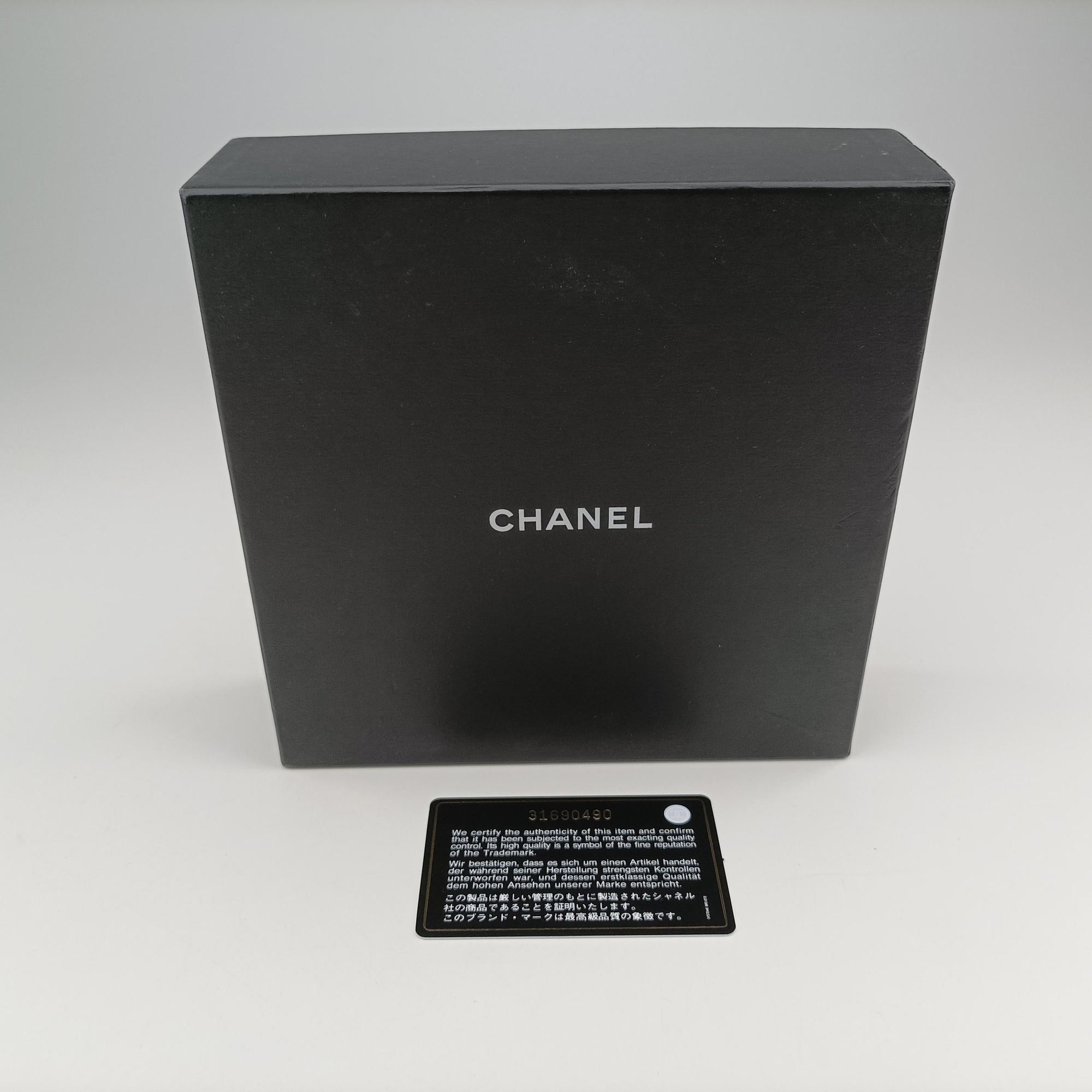 Pre-owned Chanel Shearling CC Hook Card Holder Blue wool AP2397 handbag | stylenewstar