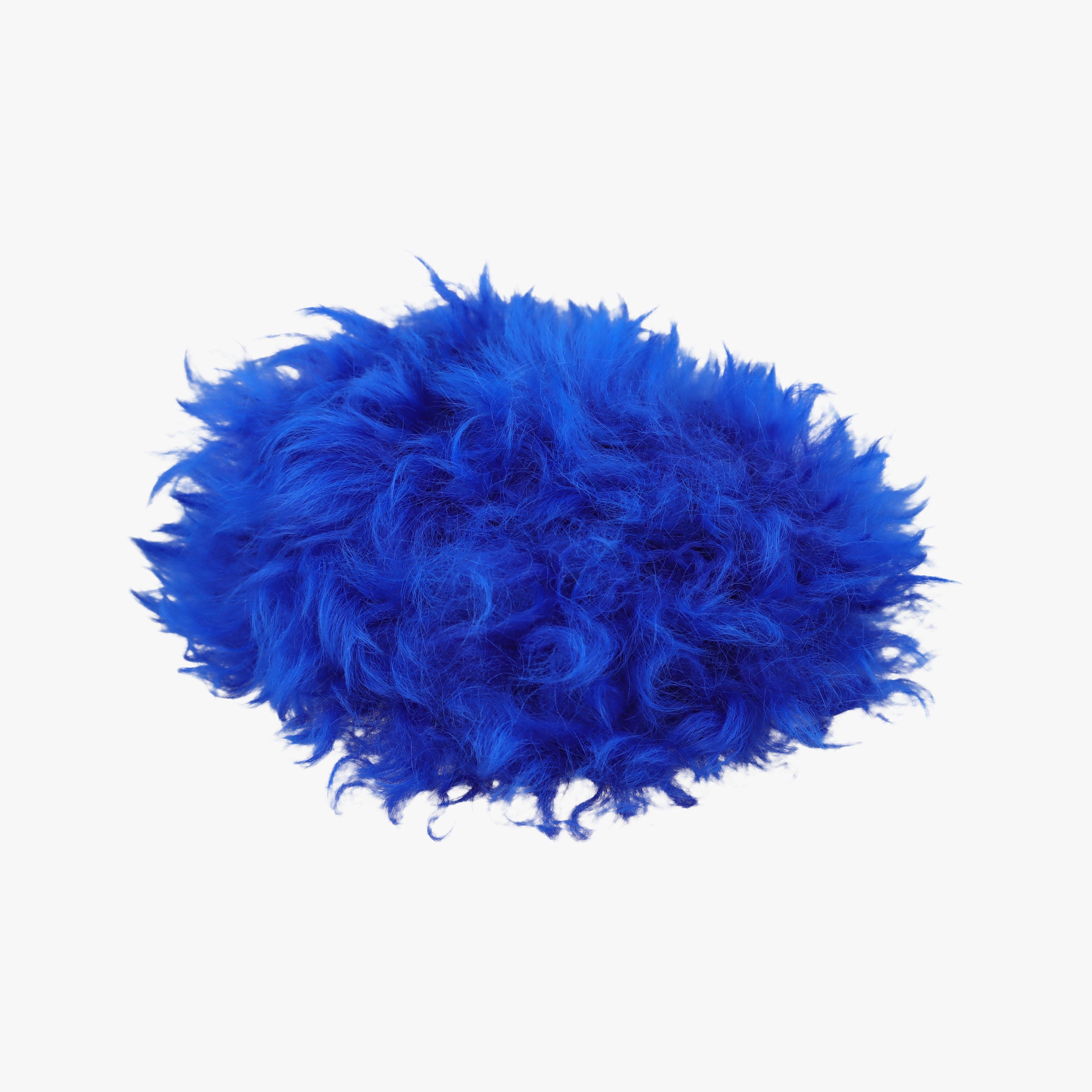 Pre-owned Chanel Shearling CC Hook Card Holder Blue wool AP2397 handbag | stylenewstar