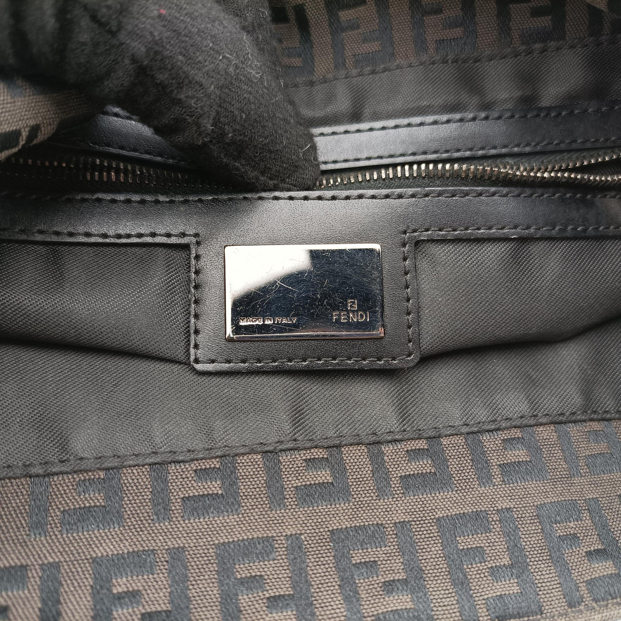 Vintage Fendi Baguette Zucchino Brown canvas×leather 8BR001 shoulderbag | stylenewstar