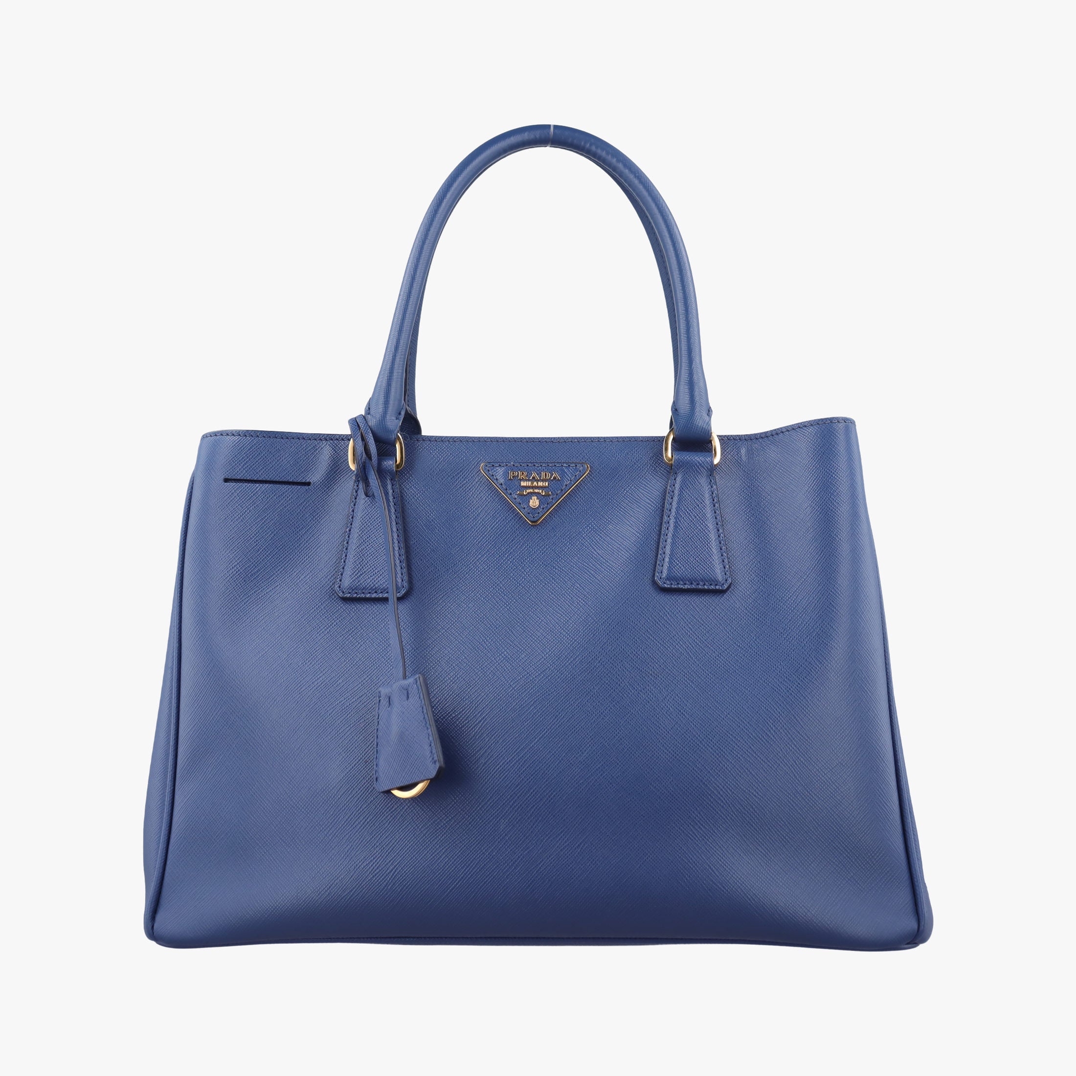Pre-owned Prada Galleria Blue SAFFIANO Leather BN2274 handbag | stylenewstar