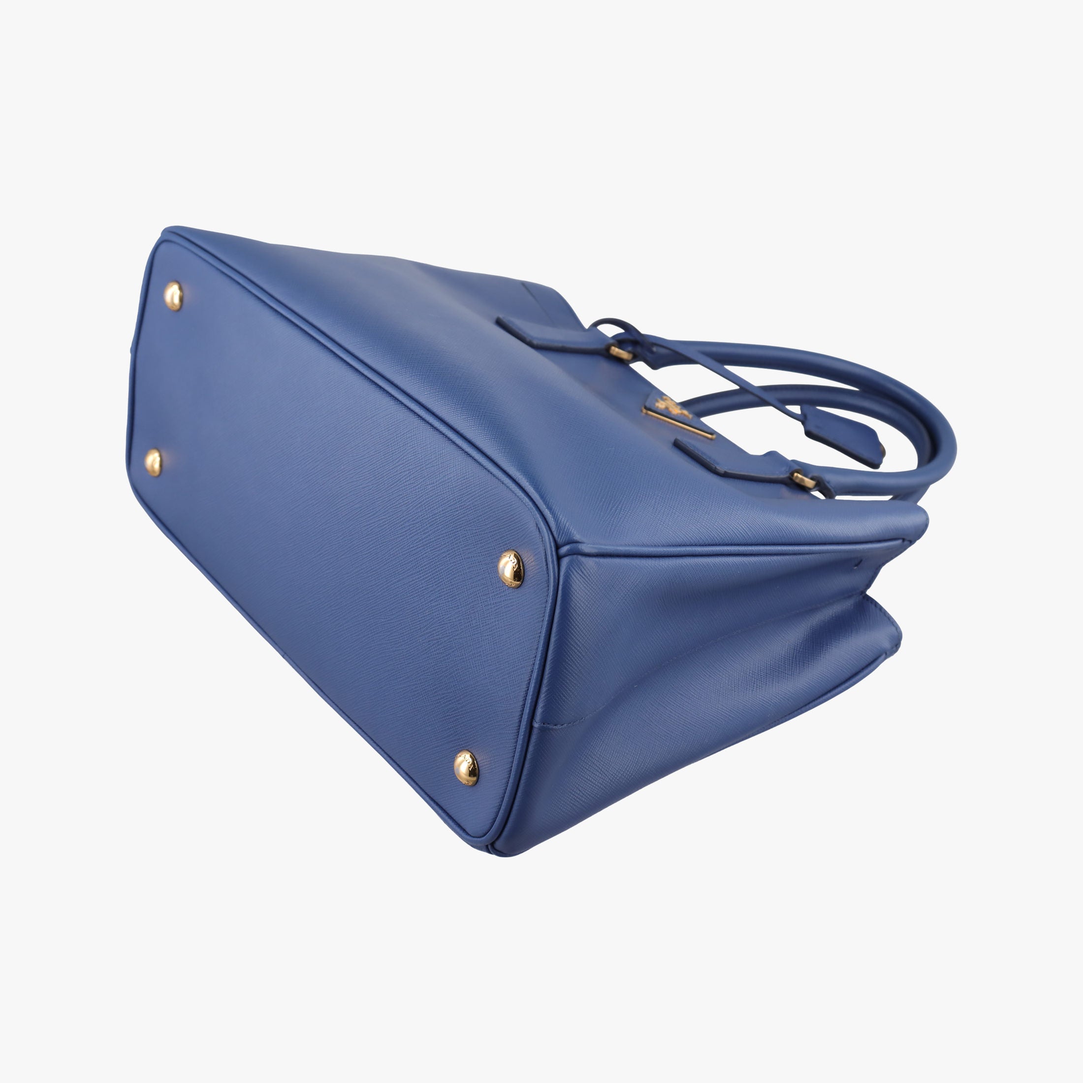 Pre-owned Prada Galleria Blue SAFFIANO Leather BN2274 handbag | stylenewstar