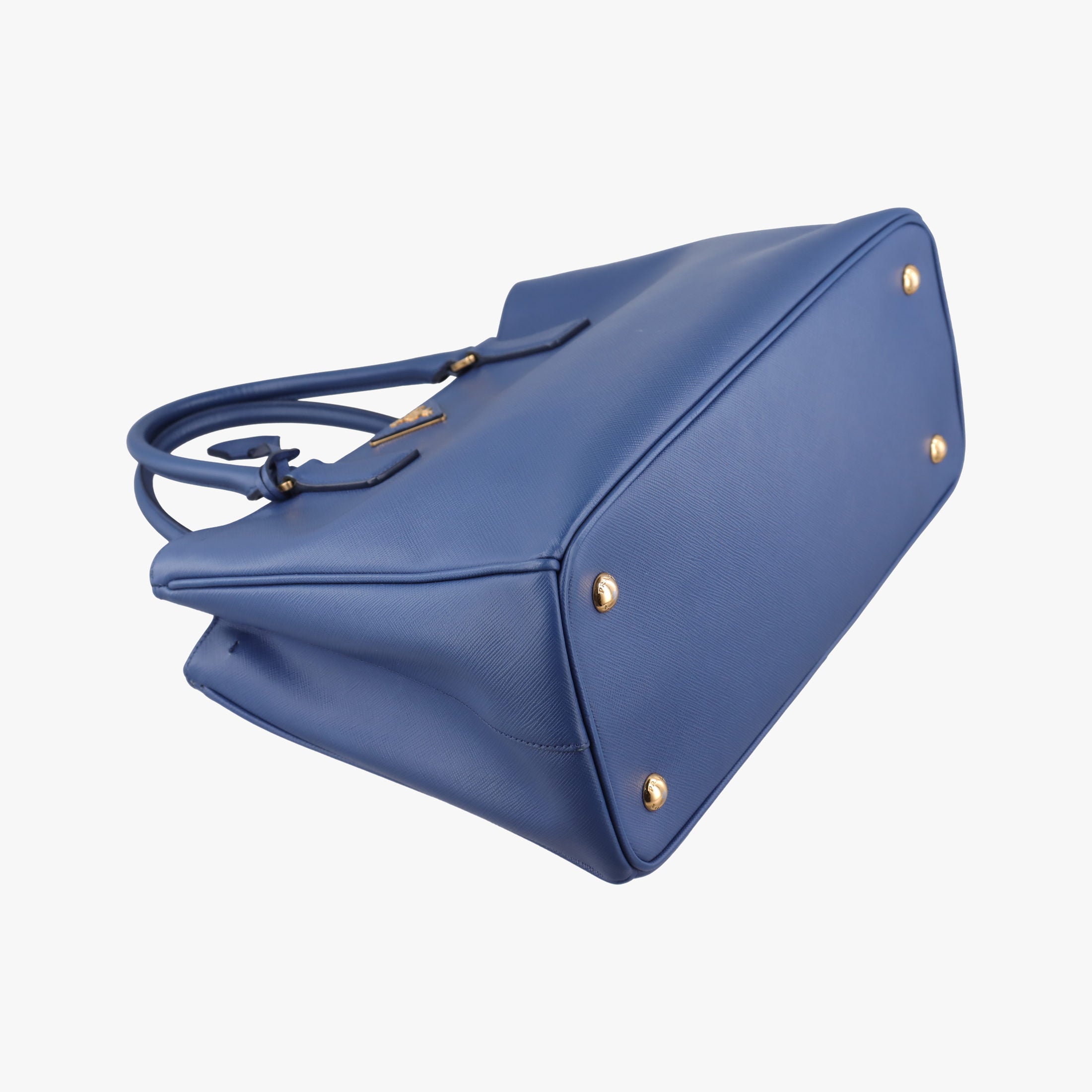 Pre-owned Prada Galleria Blue SAFFIANO Leather BN2274 handbag | stylenewstar