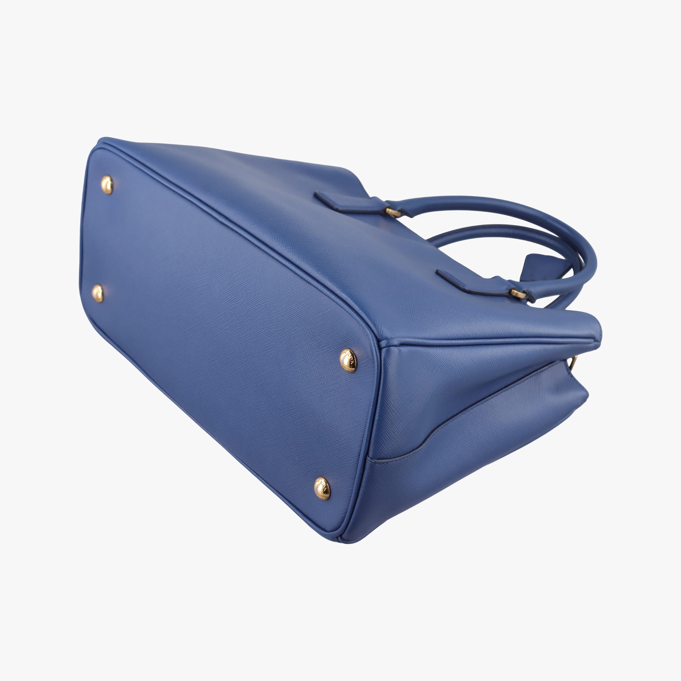 Pre-owned Prada Galleria Blue SAFFIANO Leather BN2274 handbag | stylenewstar