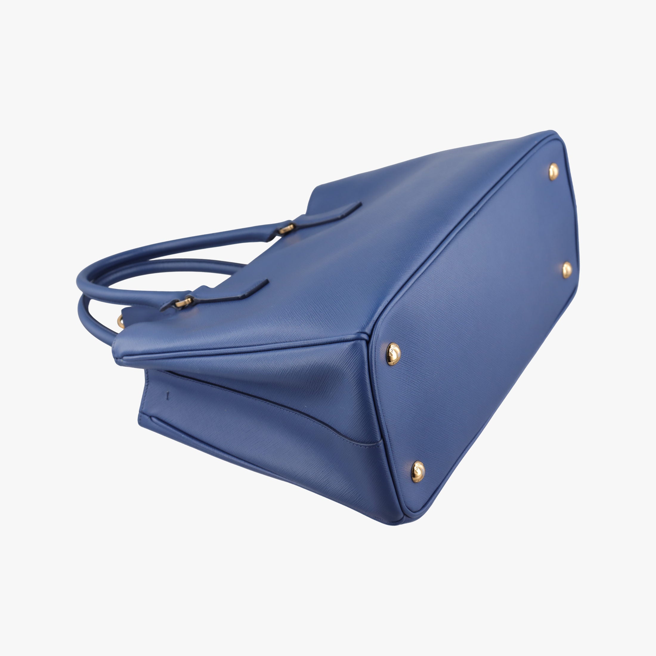 Pre-owned Prada Galleria Blue SAFFIANO Leather BN2274 handbag | stylenewstar