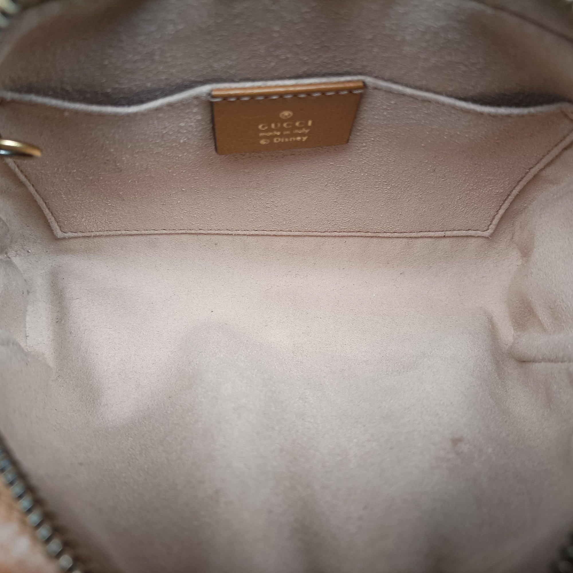 Pre-owned Gucci Mickey Mouse Disney collaboration Brown×Multicolour PVC coated canvas×leather 602536 shoulderbag | stylenewstar