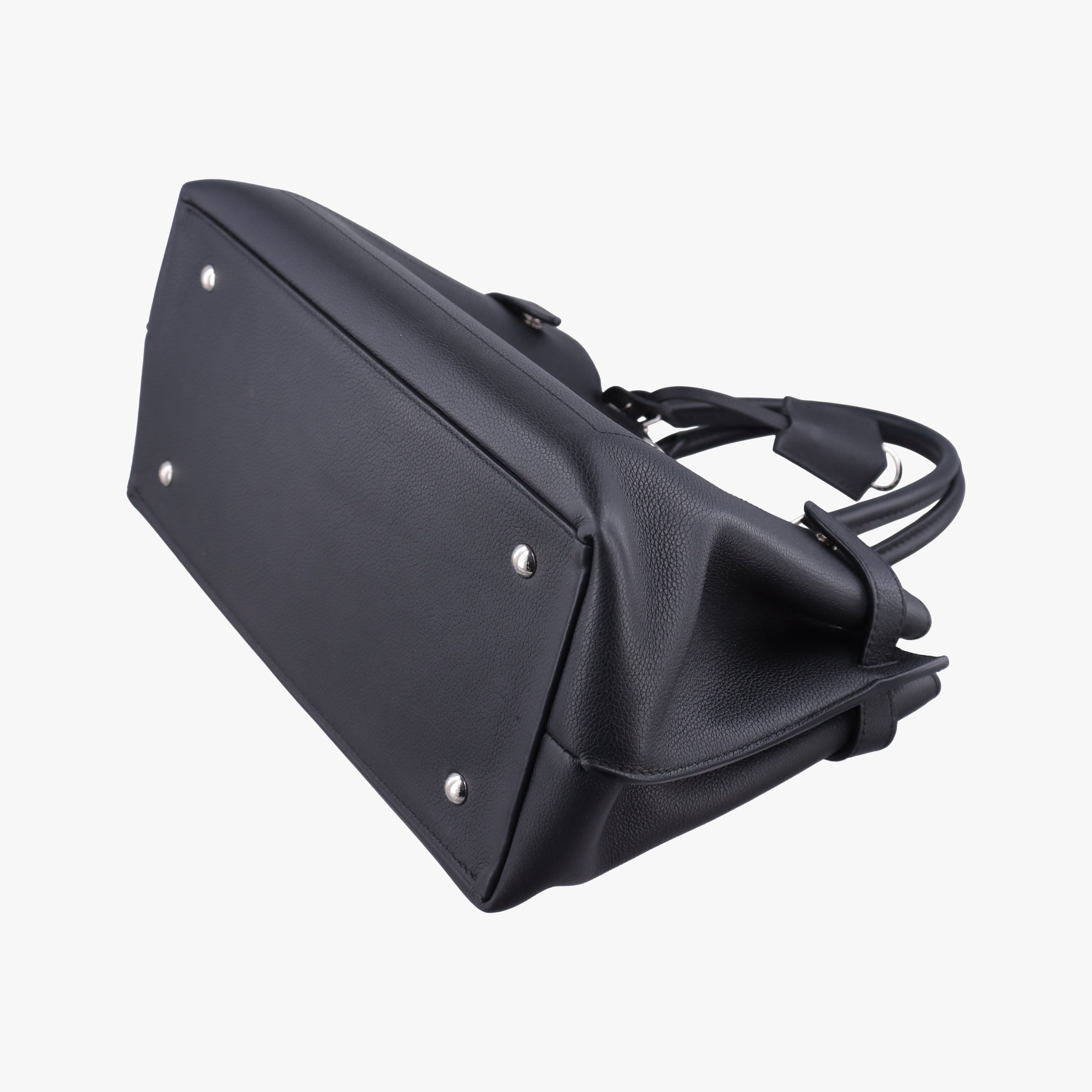 Pre-owned Louis Vuitton Lockme Day 	Noir Grained Calf Leather M53730 handbag | stylenewstar