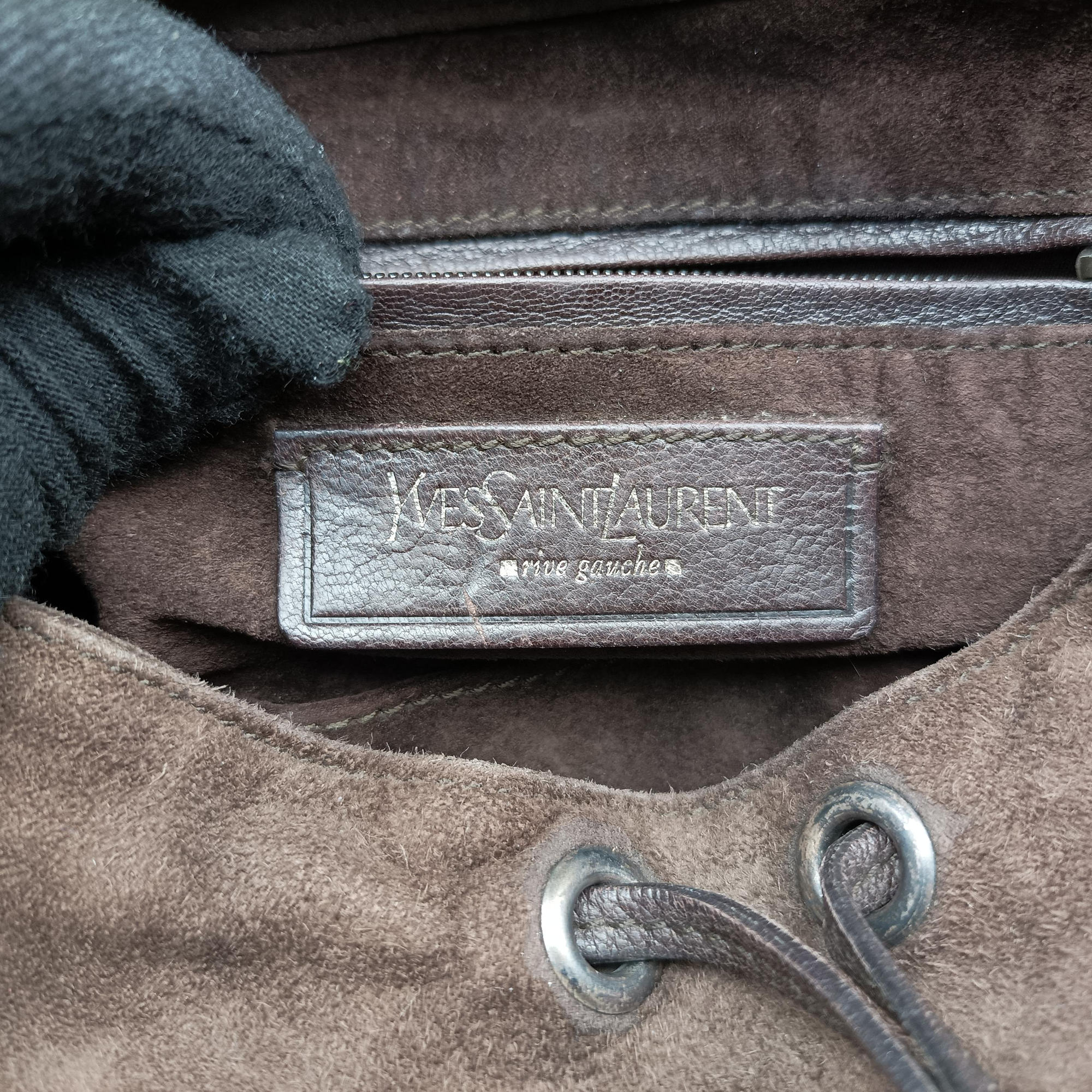 Pre-owned Yves Saint Laurent Mombasa Brown suede 112878 handbag | stylenewstar
