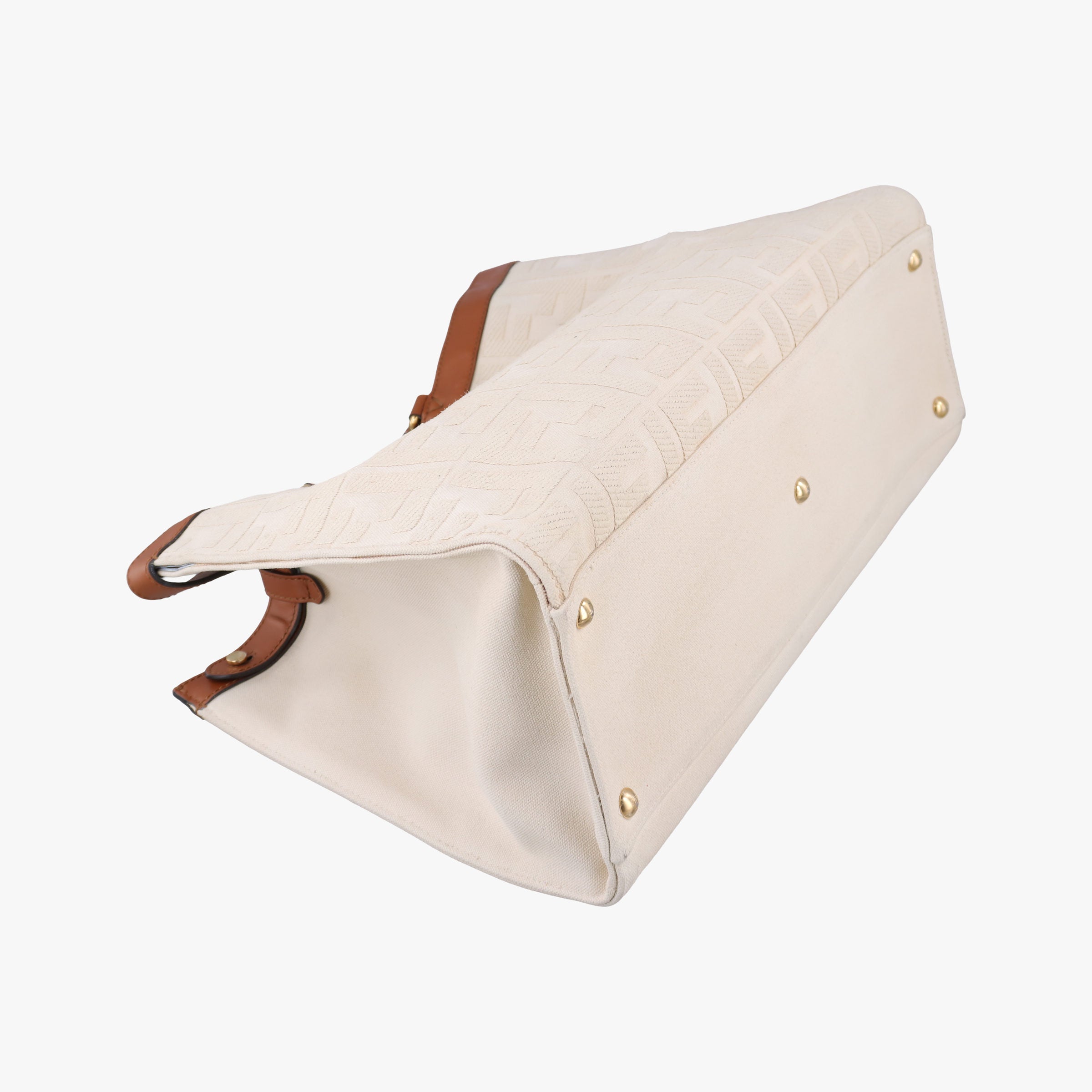 Vintage Fendi Peekaboo Beige canvas 8BH374 shoulderbag | stylenewstar