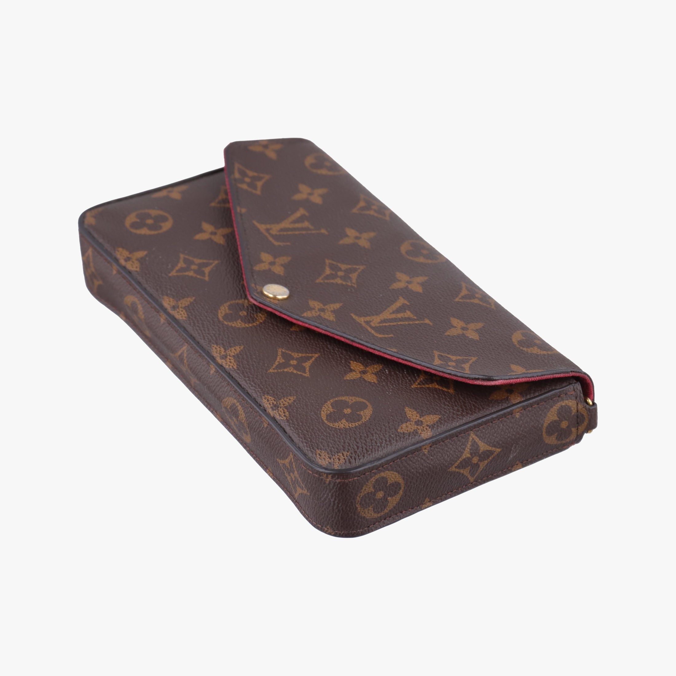 Pre-owned Louis Vuitton Pochette Felicie Brown Monogram Canvas M61276 shoulderbag | stylenewstar