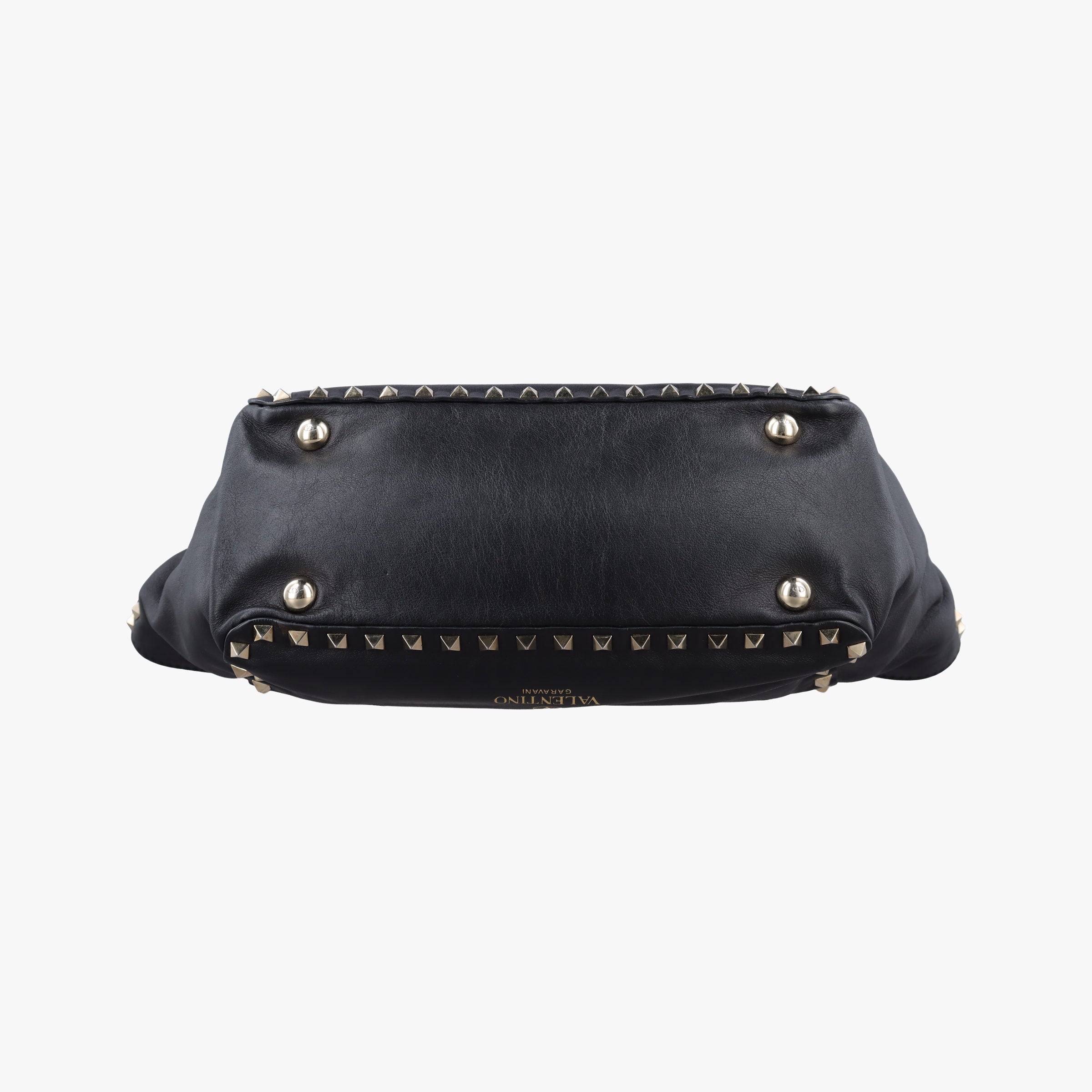Pre-owned Valentino Rockstud Black Leather  shoulderbag | stylenewstar