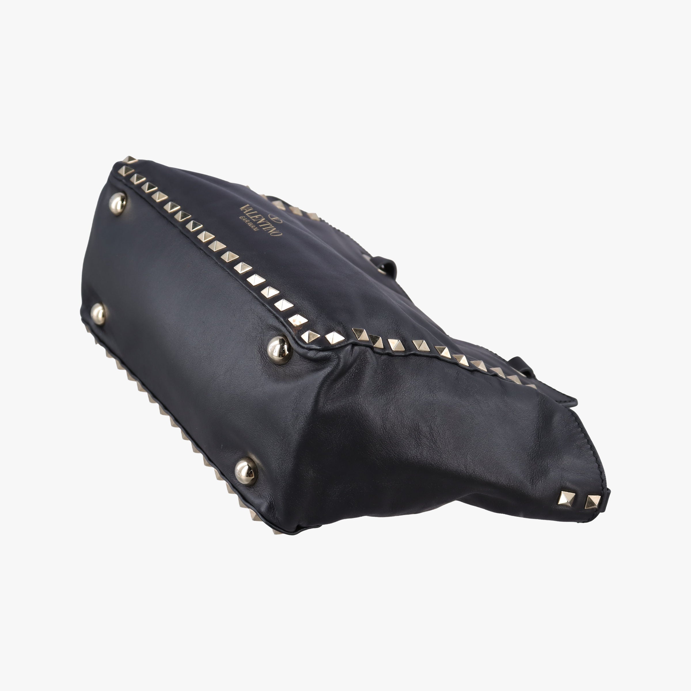 Pre-owned Valentino Rockstud Black Leather  shoulderbag | stylenewstar