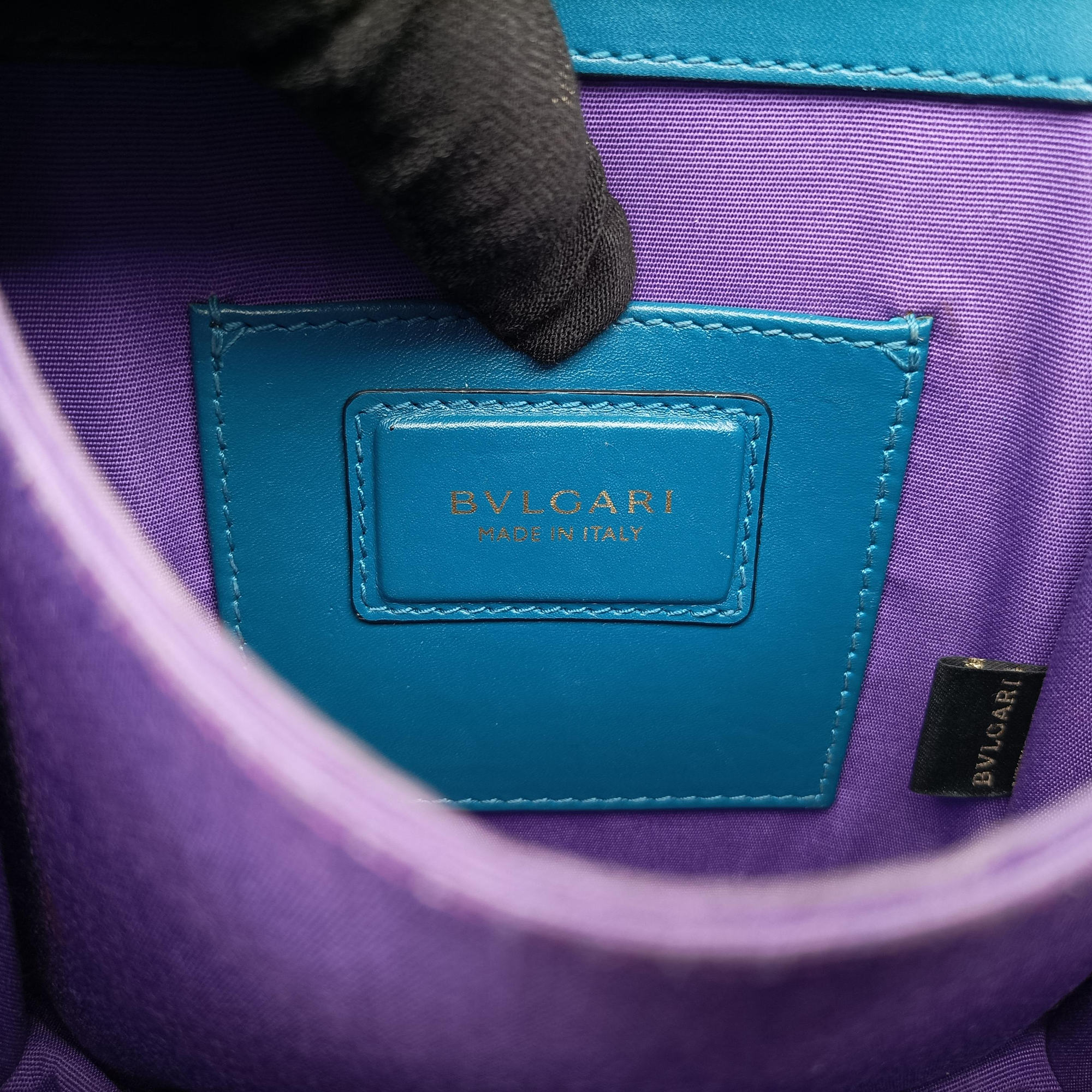 Pre-owned Bvlgari SERPENTI FOREVER Blue Leather  shoulderbag | stylenewstar