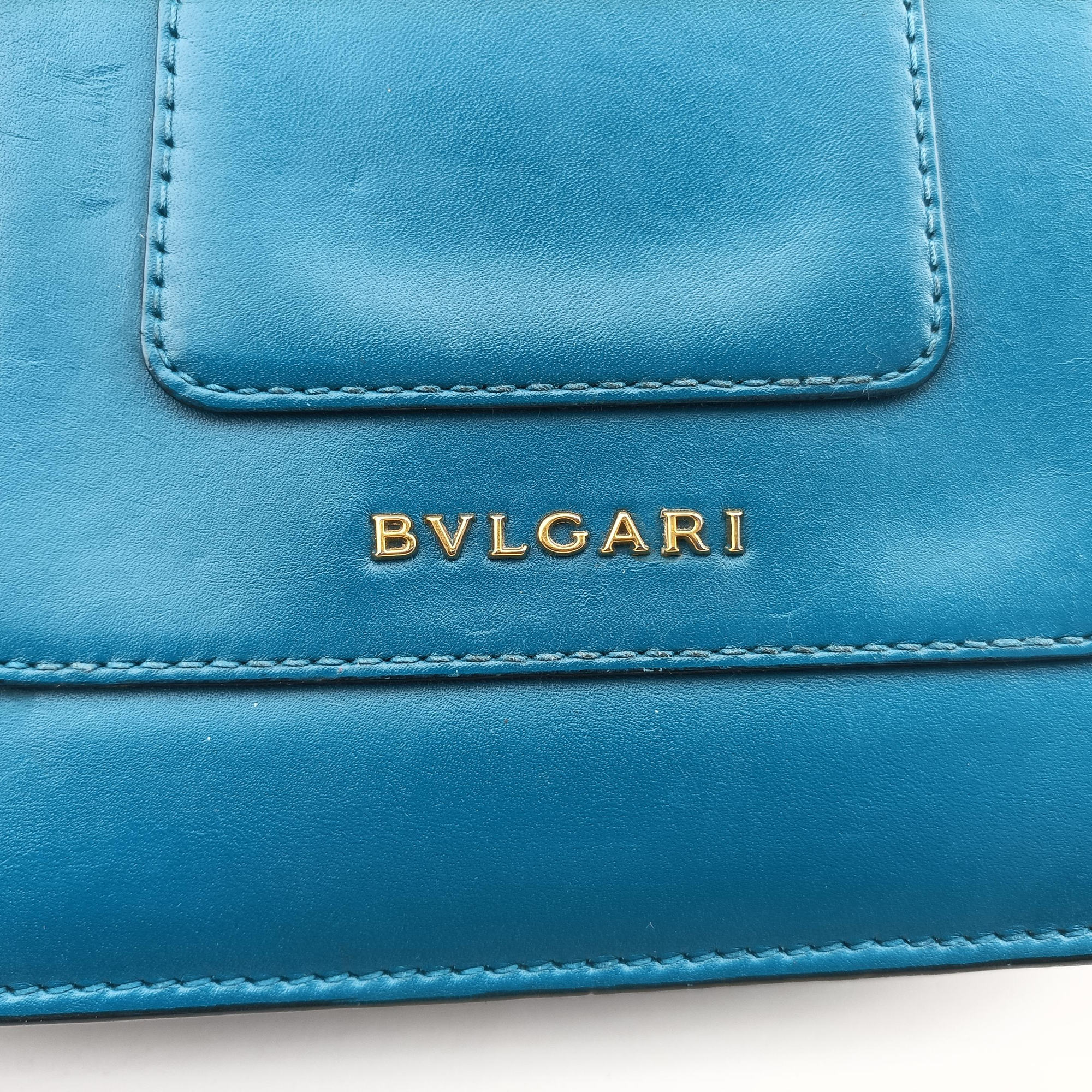 Pre-owned Bvlgari SERPENTI FOREVER Blue Leather  shoulderbag | stylenewstar