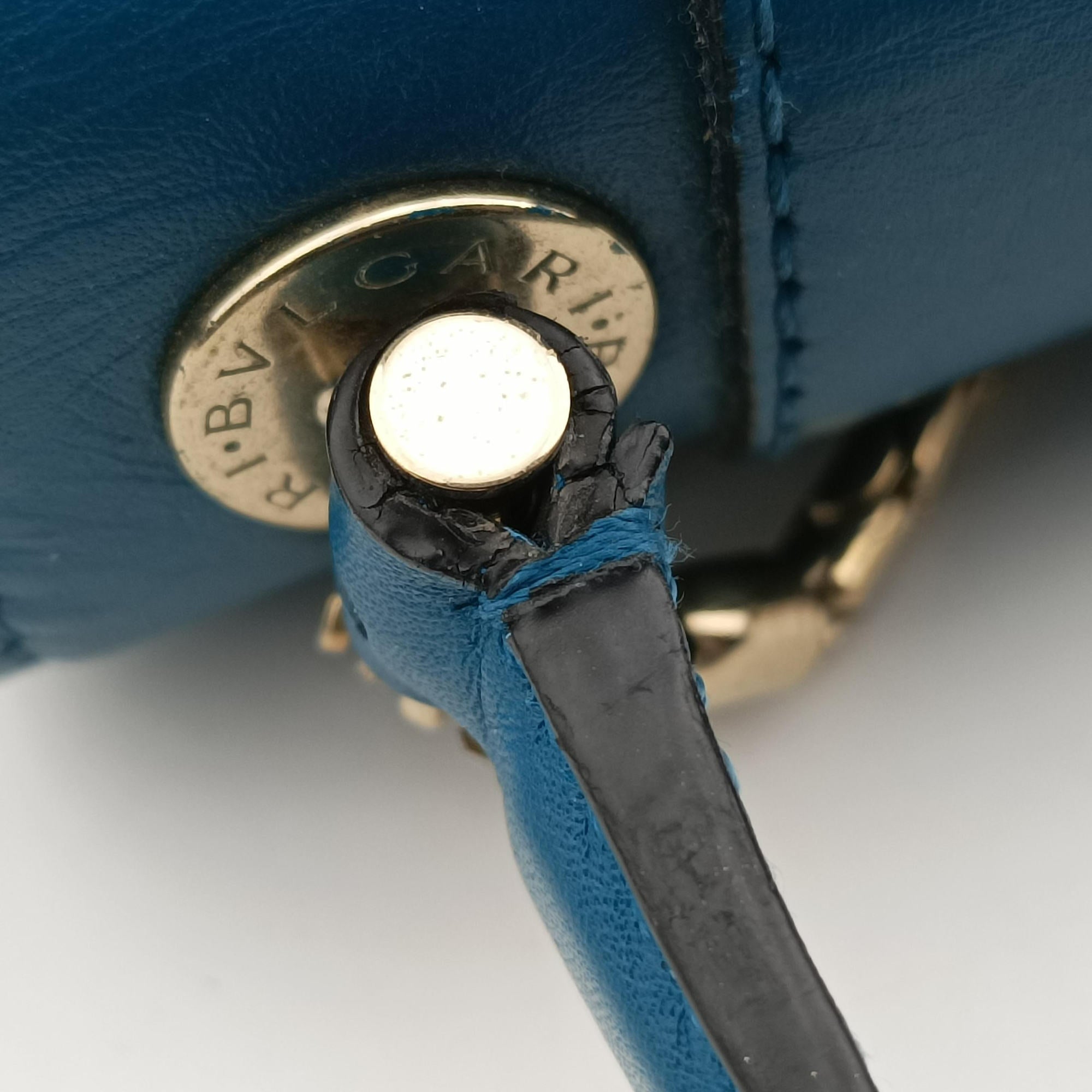 Pre-owned Bvlgari SERPENTI FOREVER Blue Leather  shoulderbag | stylenewstar