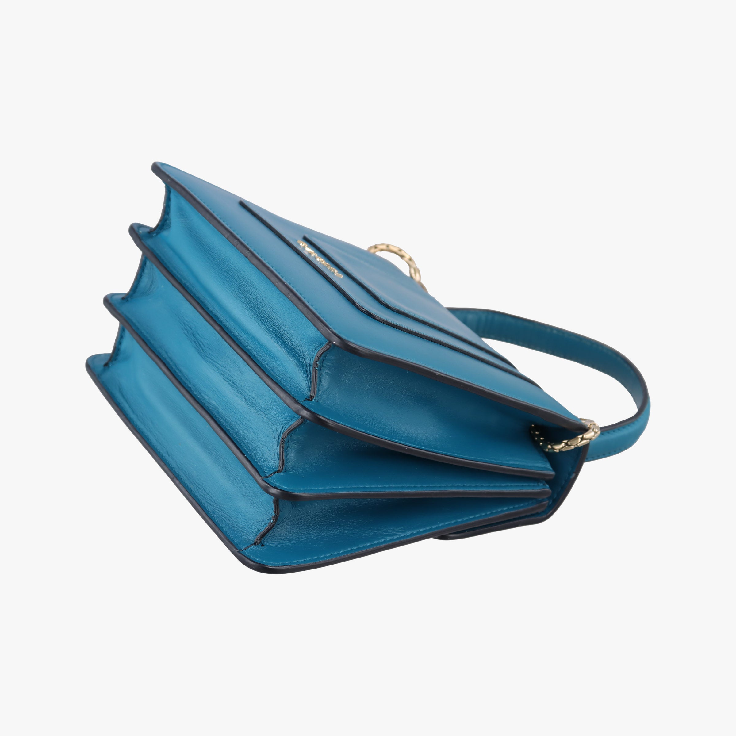 Pre-owned Bvlgari SERPENTI FOREVER Blue Leather  shoulderbag | stylenewstar