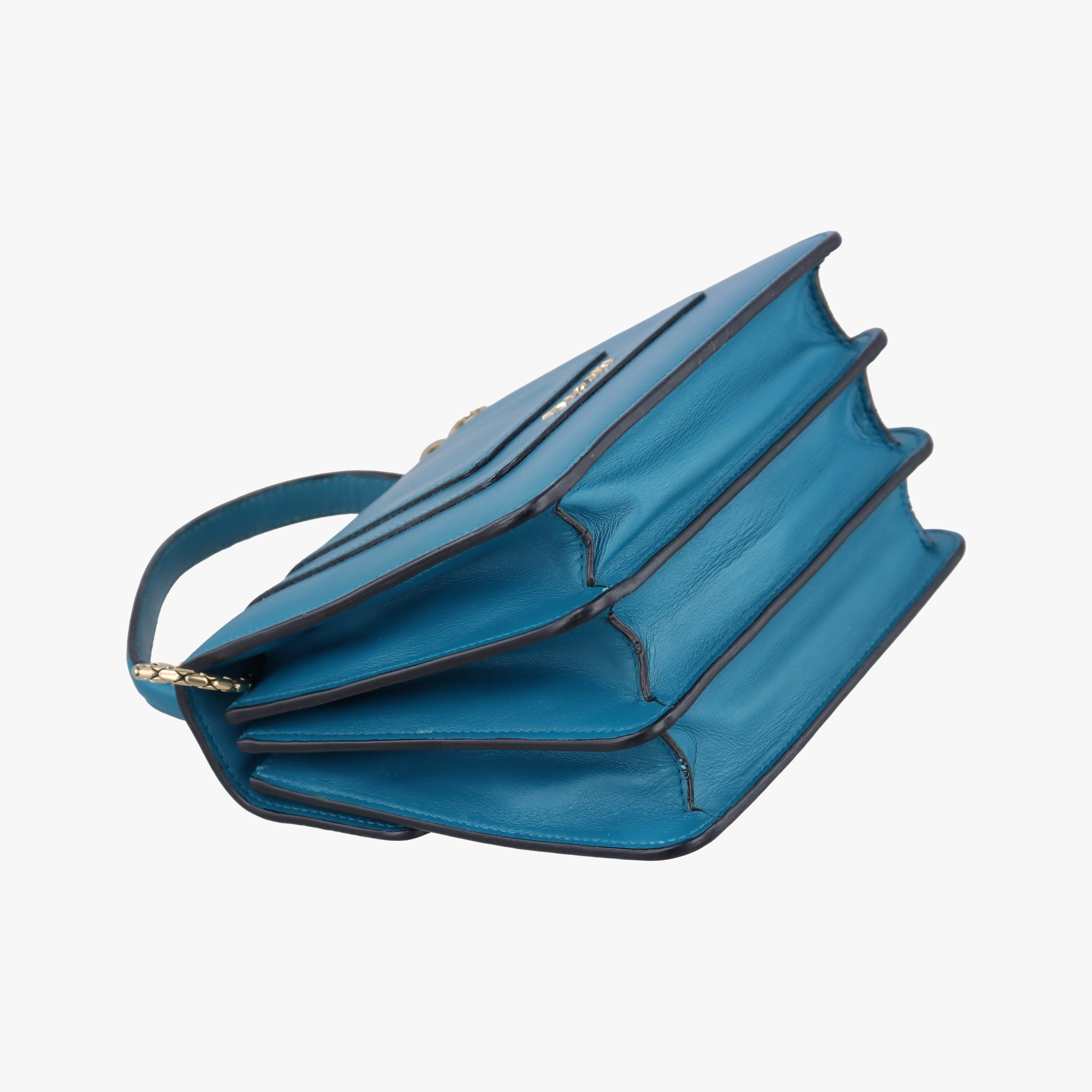 Pre-owned Bvlgari SERPENTI FOREVER Blue Leather  shoulderbag | stylenewstar