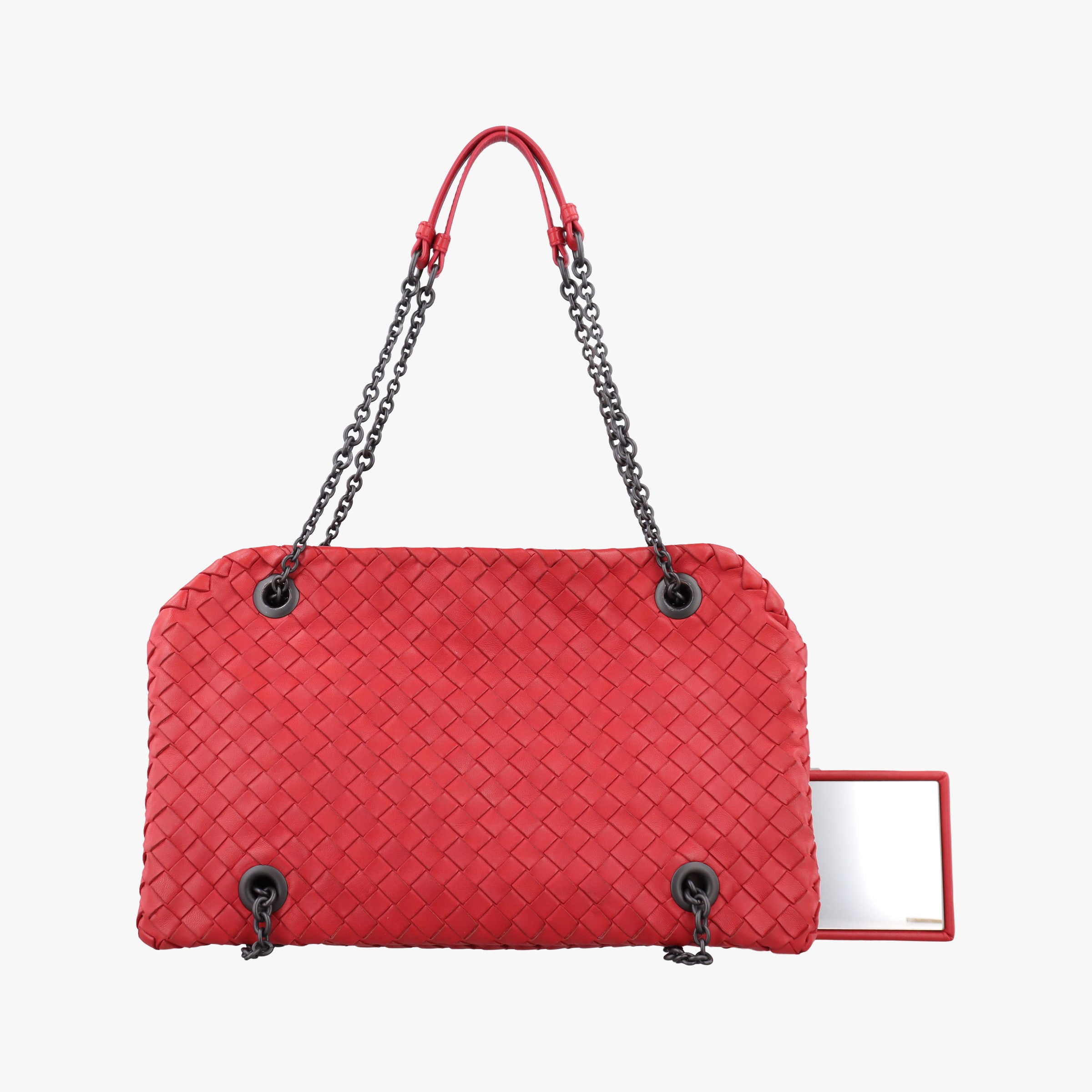 Vintage Bottega Veneta Duo Intrecciato Red lambskin  shoulderbag | stylenewstar