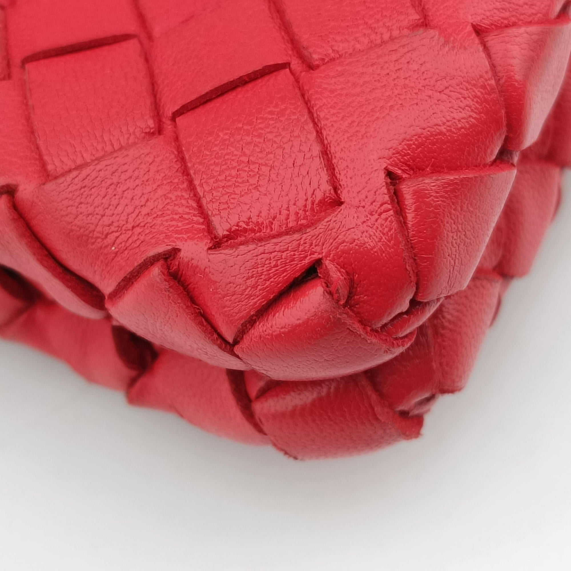 Vintage Bottega Veneta Duo Intrecciato Red lambskin  shoulderbag | stylenewstar