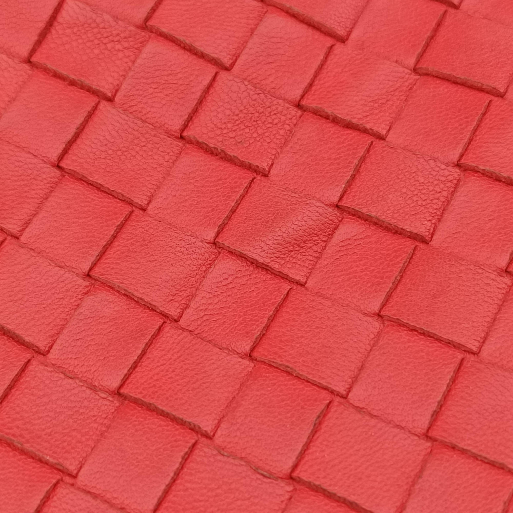 Vintage Bottega Veneta Duo Intrecciato Red lambskin  shoulderbag | stylenewstar
