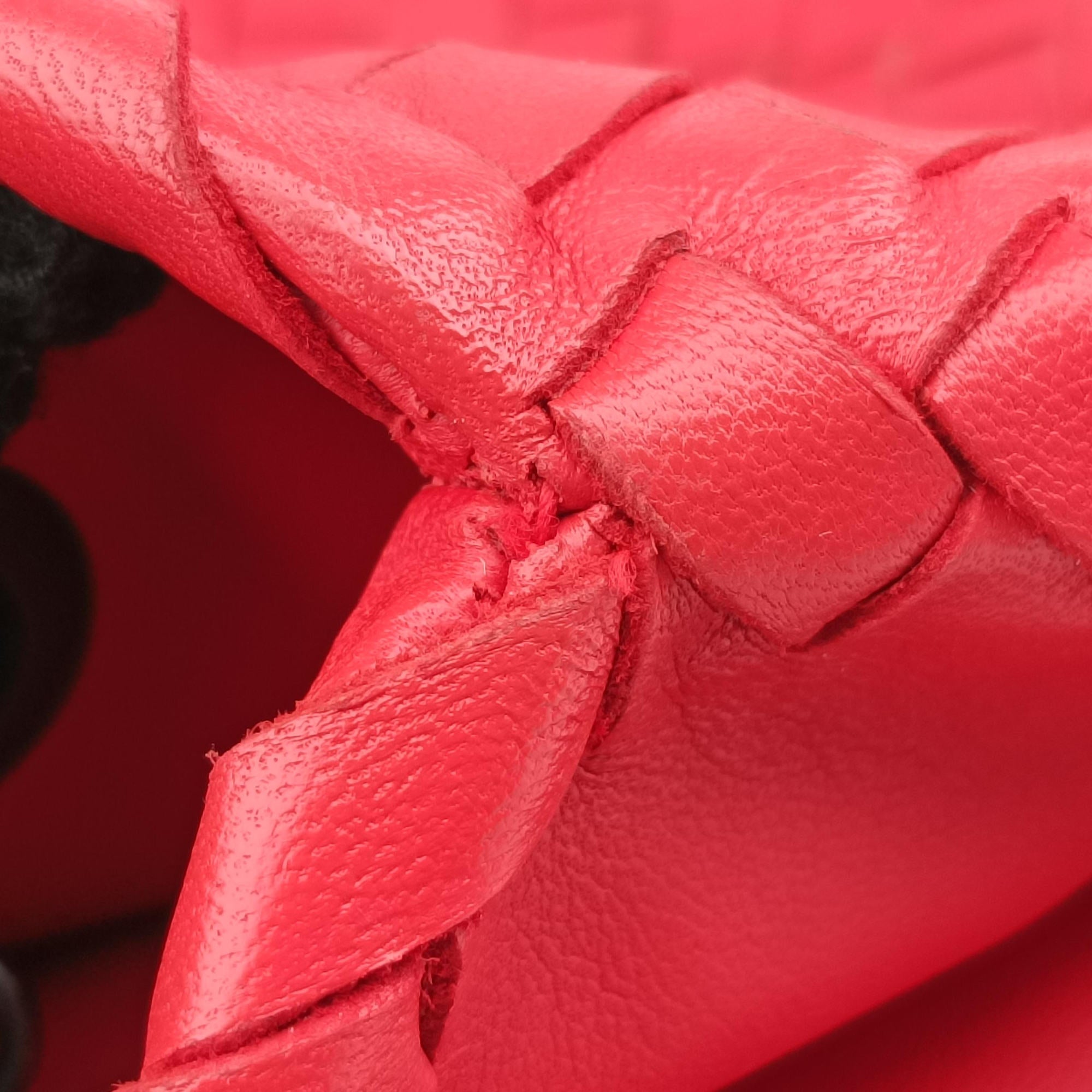 Vintage Bottega Veneta Duo Intrecciato Red lambskin  shoulderbag | stylenewstar
